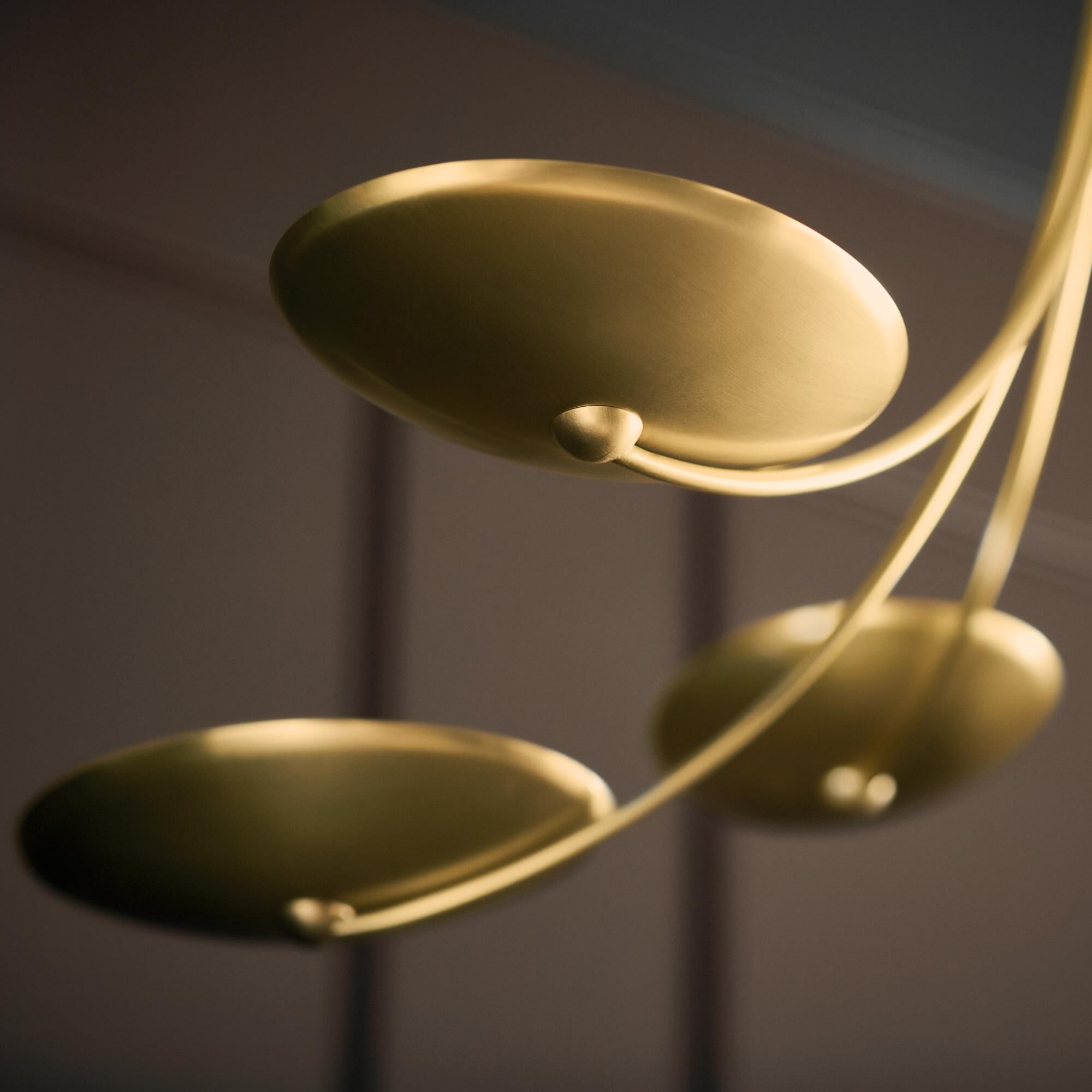 Shown in Lacquered Brass finish and Lacquered Brass shade