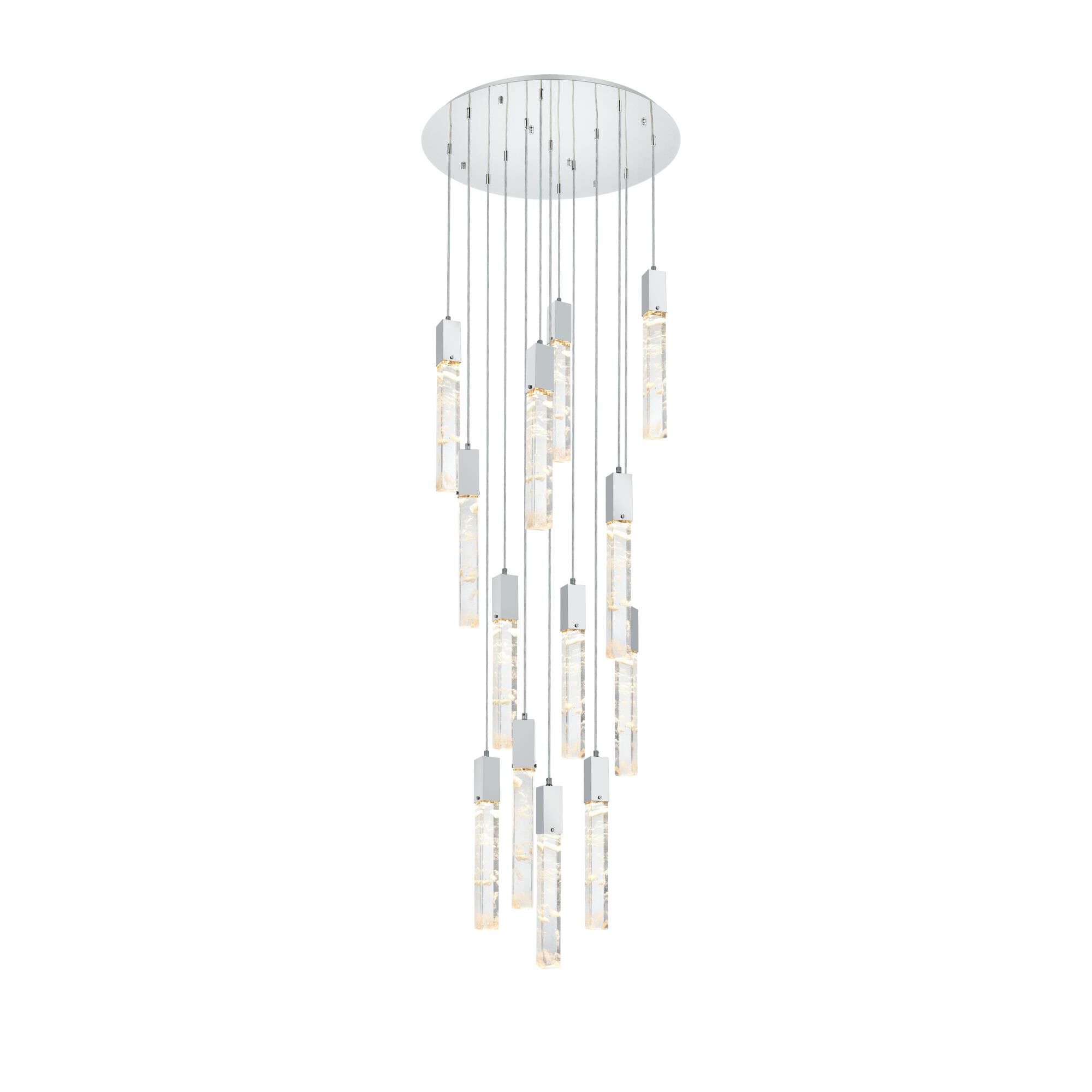 Aurora 30 Inch Multi Light Pendant by Elegant Lighting