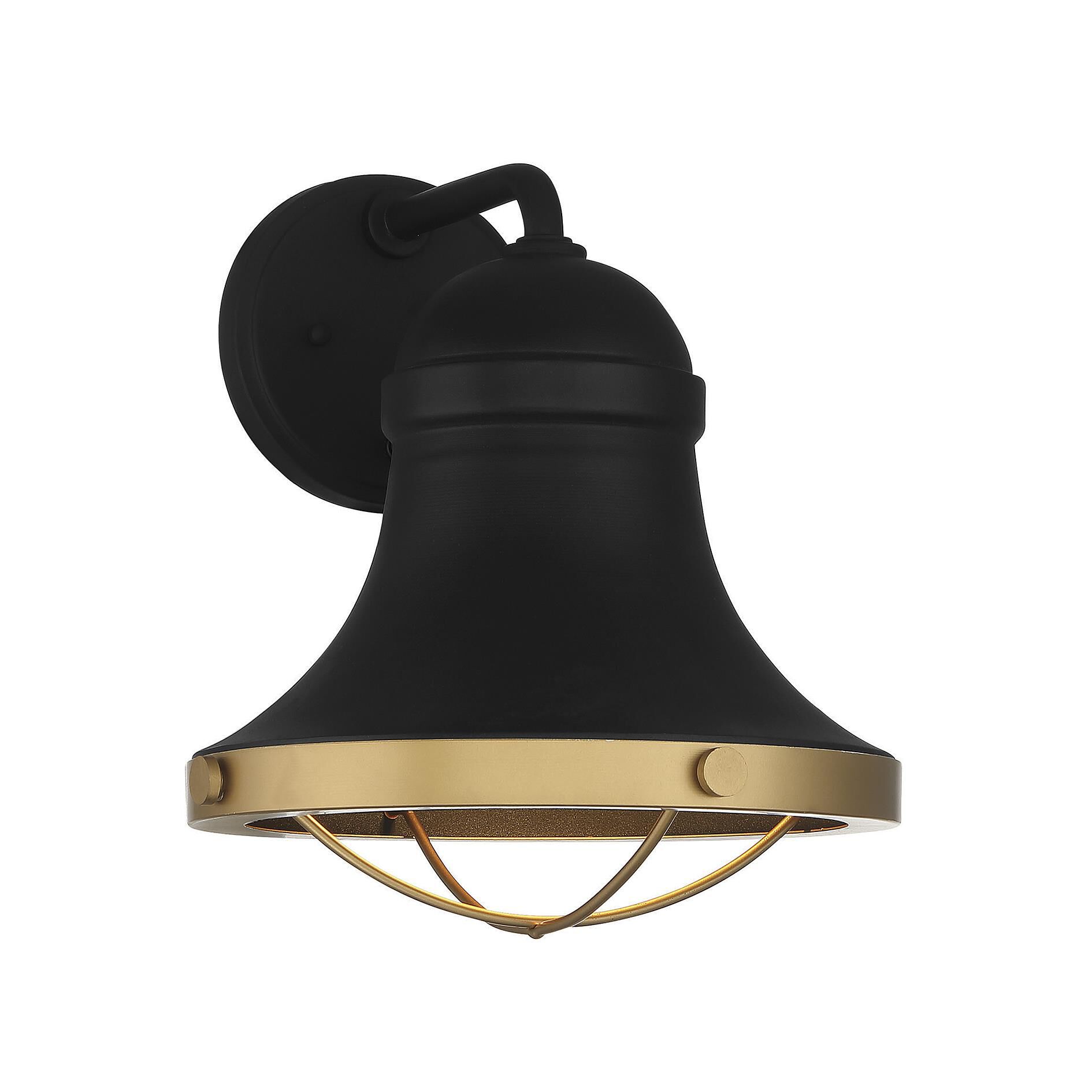 Shown in Textured Black W/ Warm Brass Accents finish