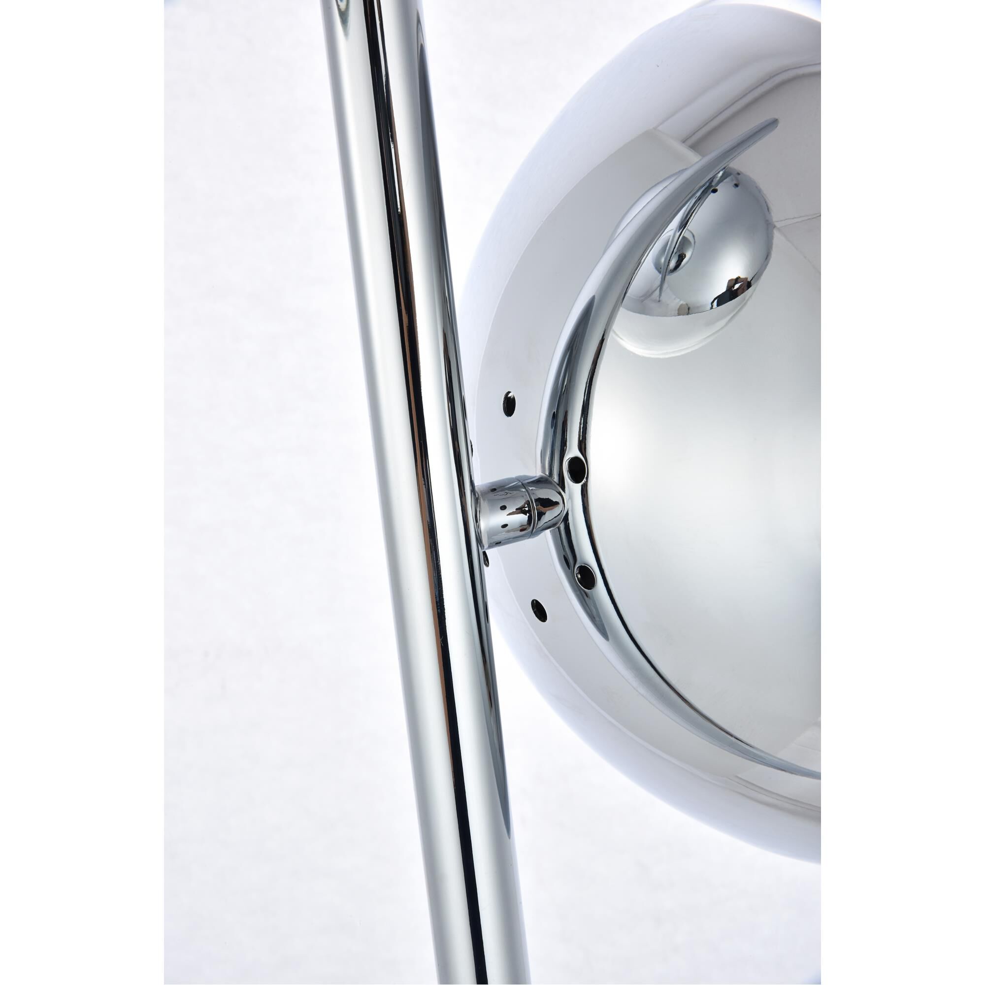 Shown in Chrome finish and Clear glass