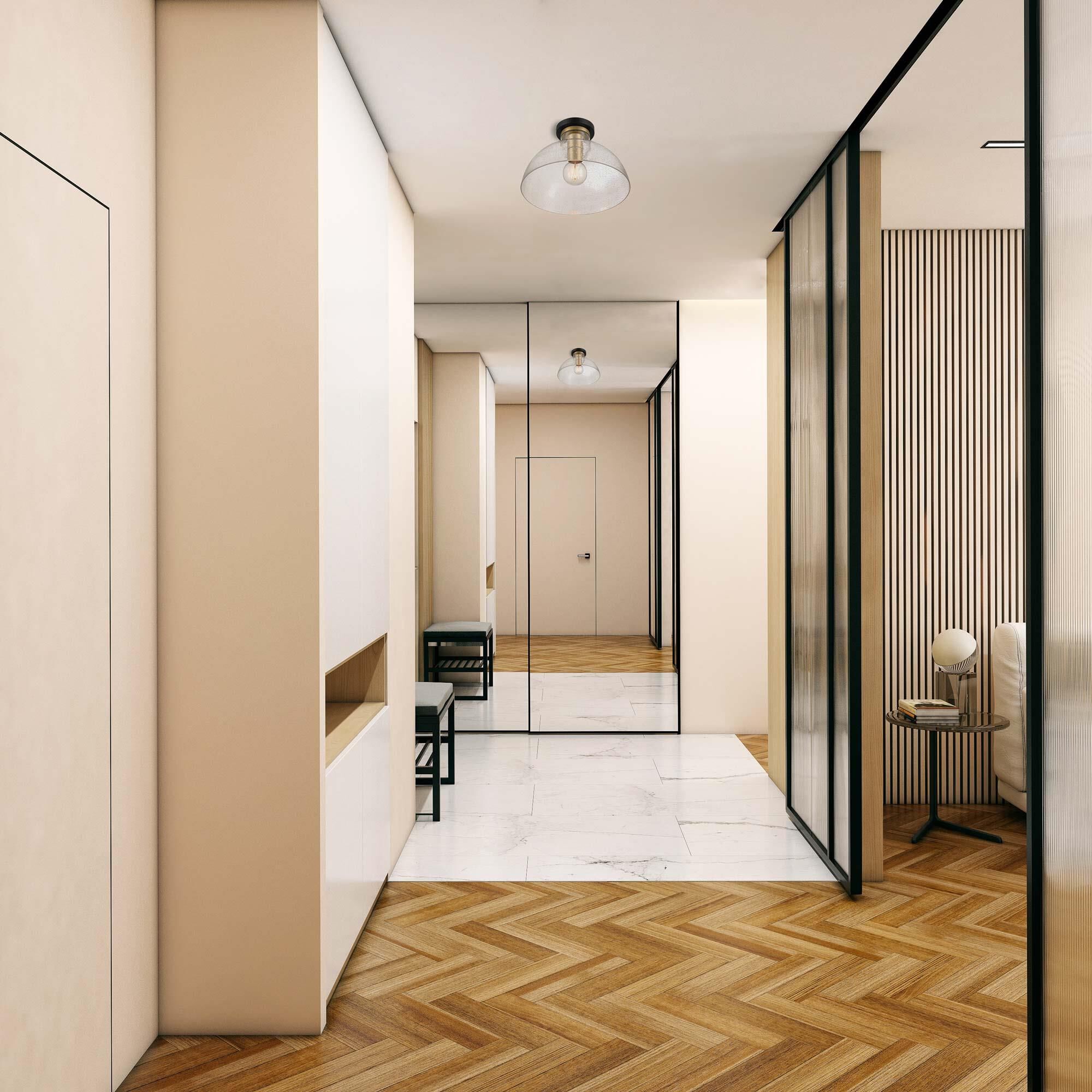 Nova 14 Inch 1 Light Semi Flush Mount by Designers Fountain