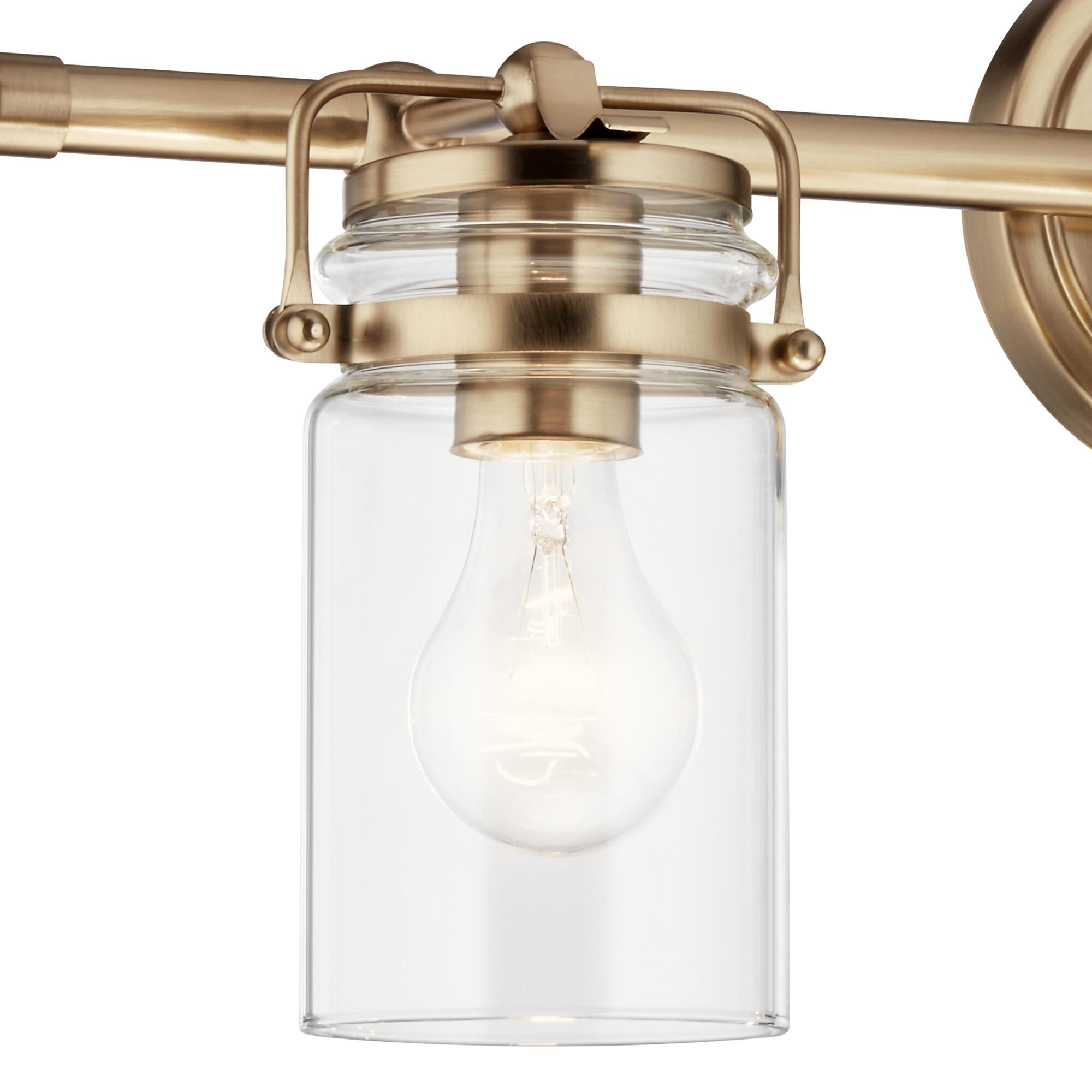 Shown in Champagne Bronze finish and Clear glass