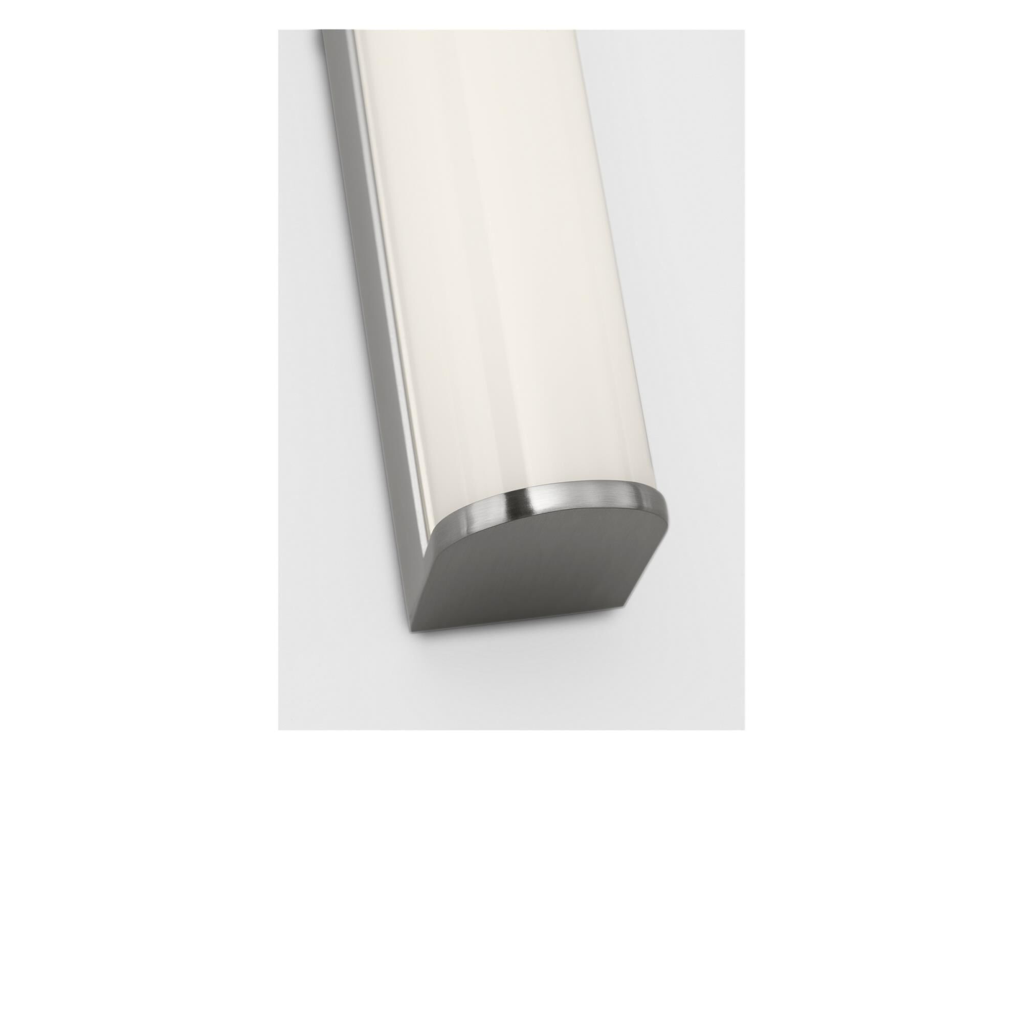 Shown in Brushed Nickel finish and Polycarbonate shade