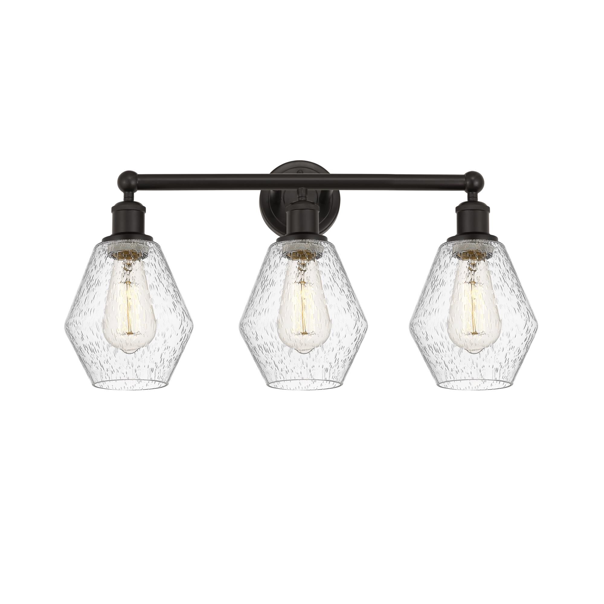 Shown in Oil Rubbed Bronze, Seedy finish and Seedy glass and Seedy Glass shade