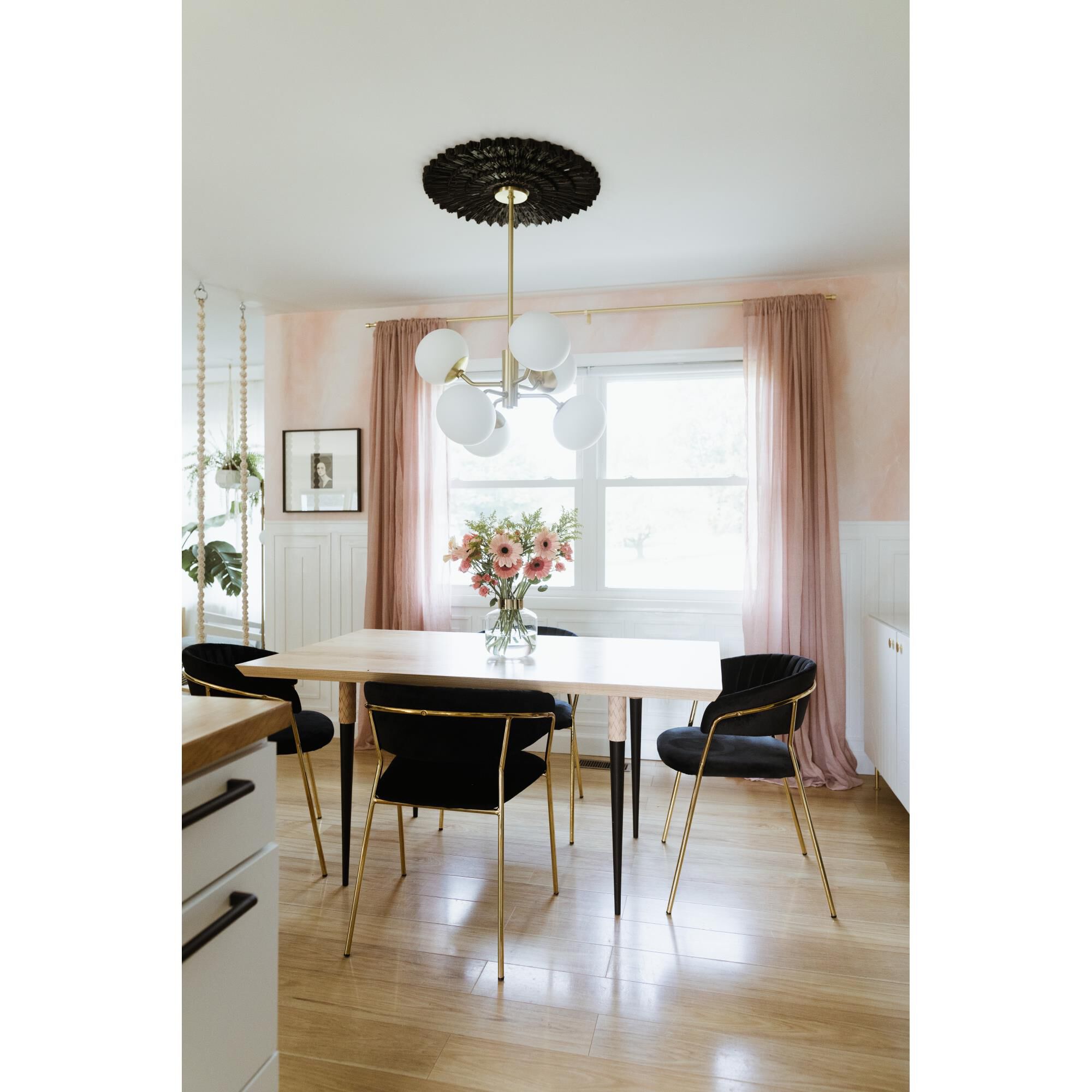 Shown in Aged Brass finish and Opal Etched glass