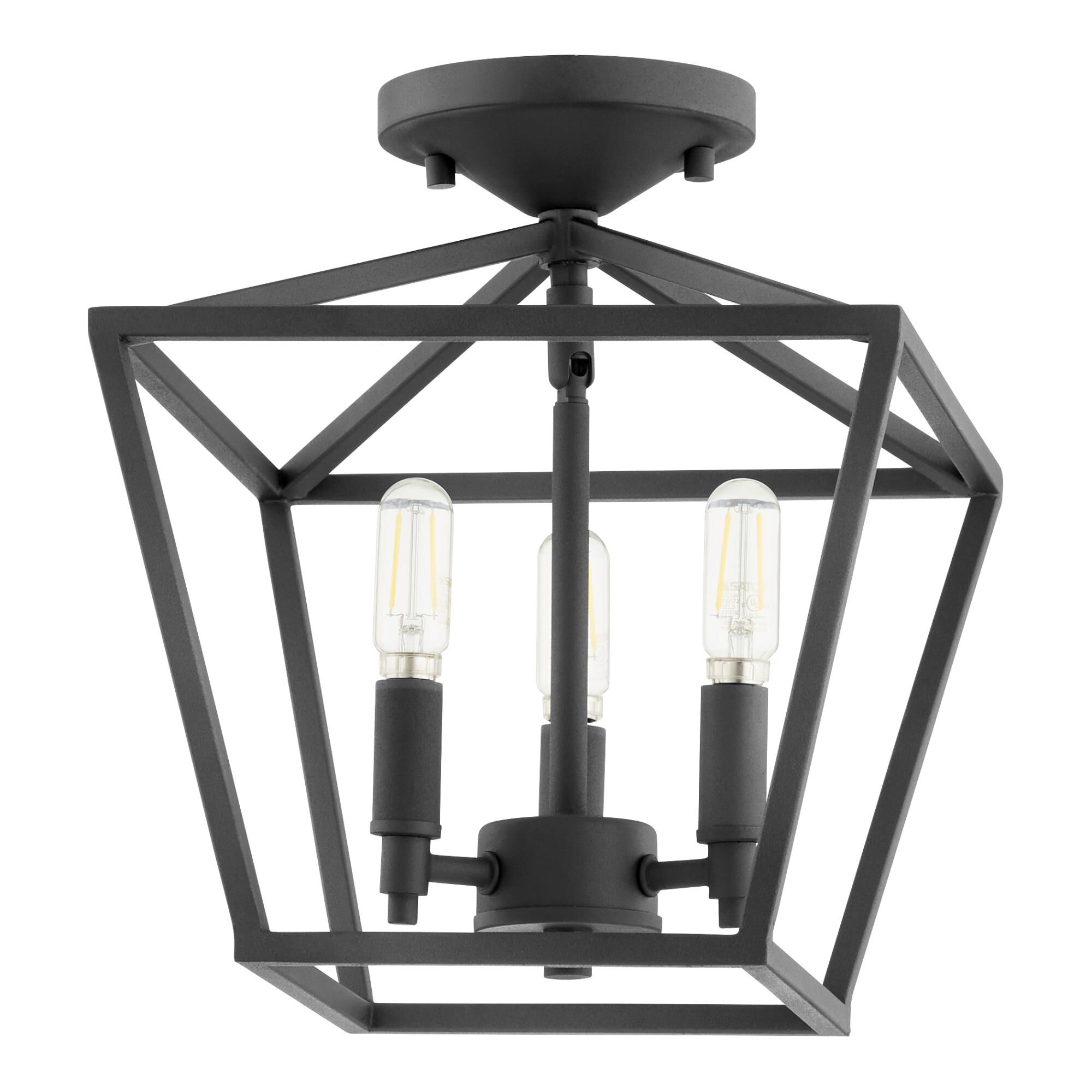 Gabriel 10 Inch 3 Light Semi Flush Mount by Quorum International