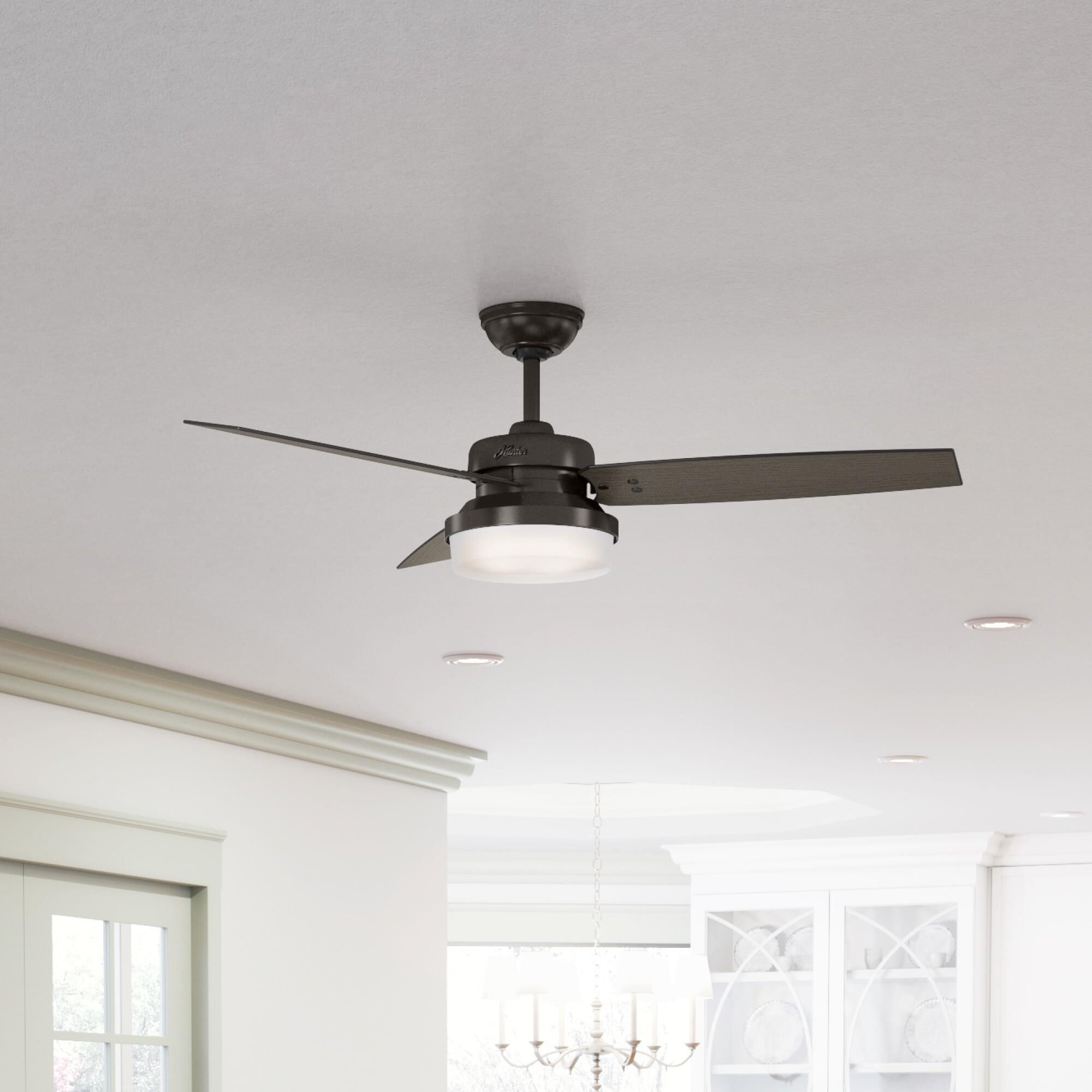 Sentinel 52 Inch Ceiling Fan with Light Kit by Hunter Fan