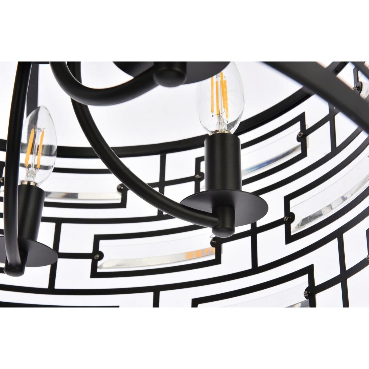 Shown in Black finish and Royal Cut Clear crystal