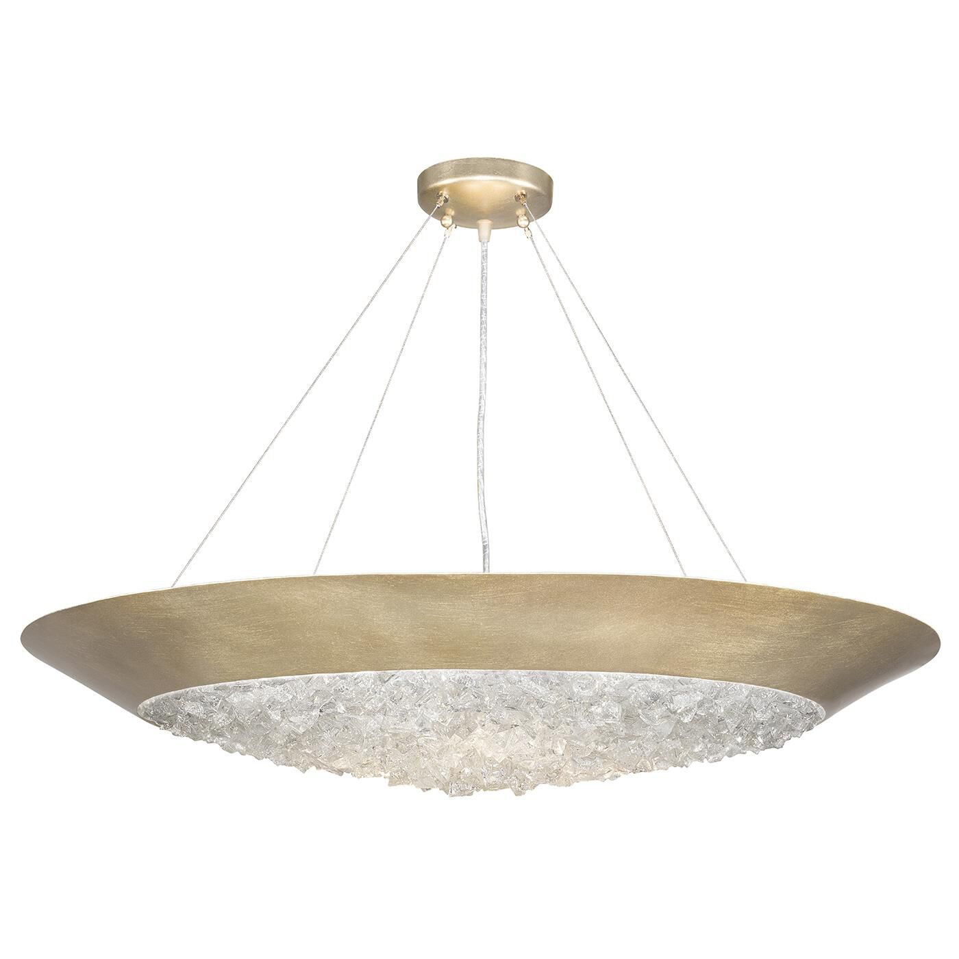 Shown in Gold finish and False crystal and False glass