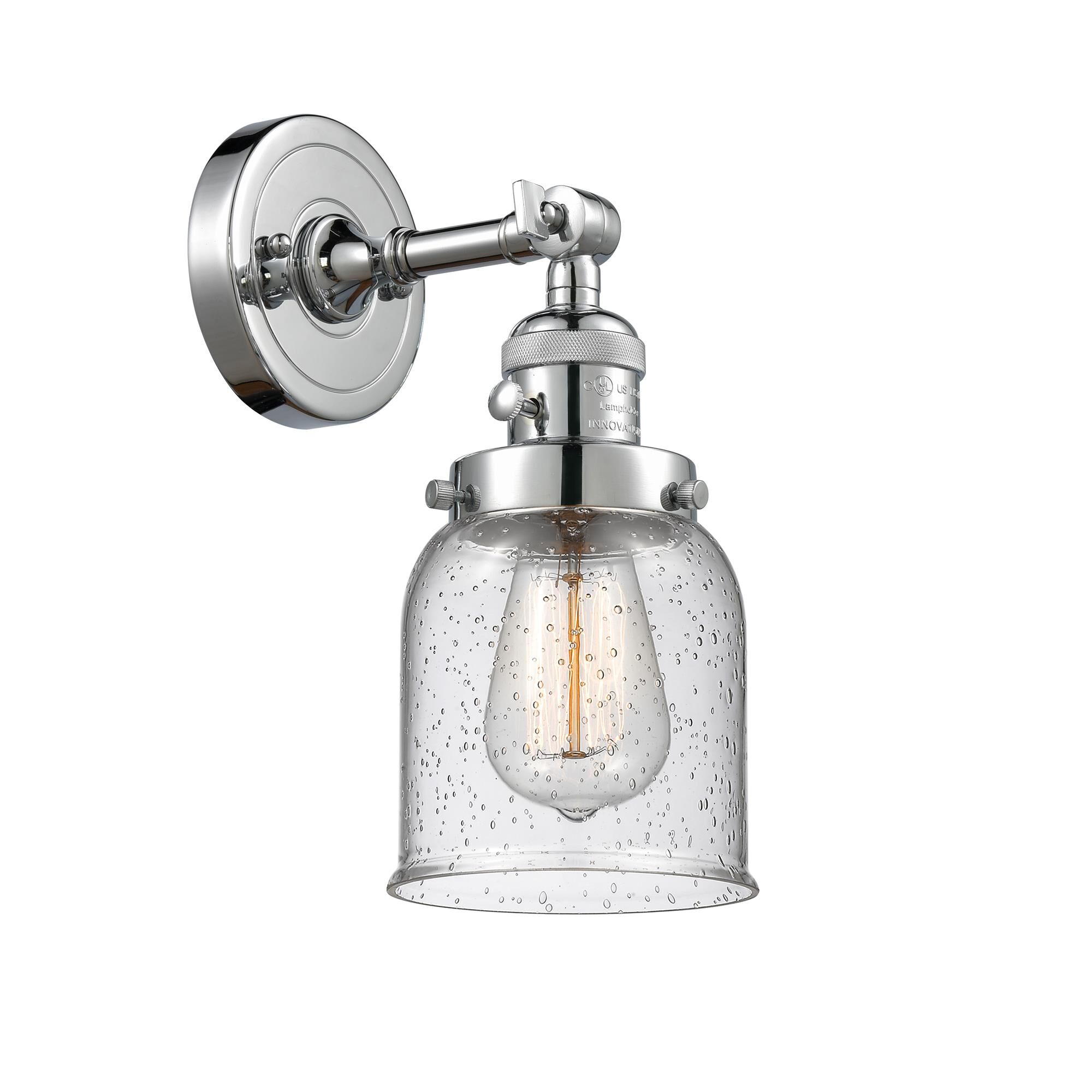 Shown in Polished Chrome finish and Seedy glass