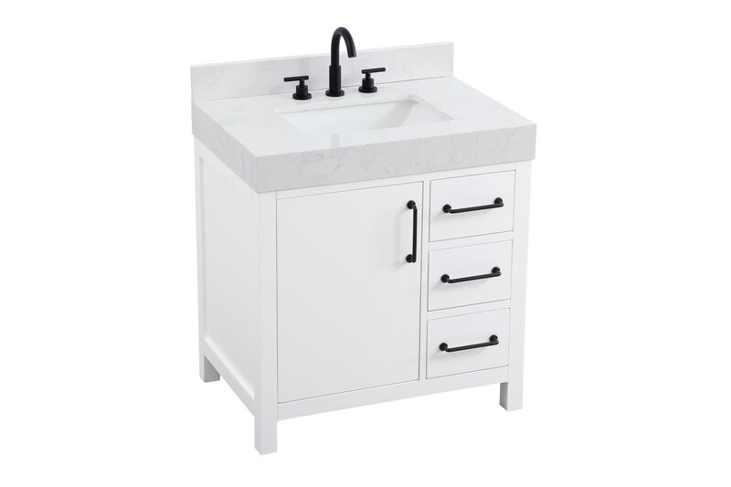 Nathan 32 Inch Bath Vanity by Elegant Dcor