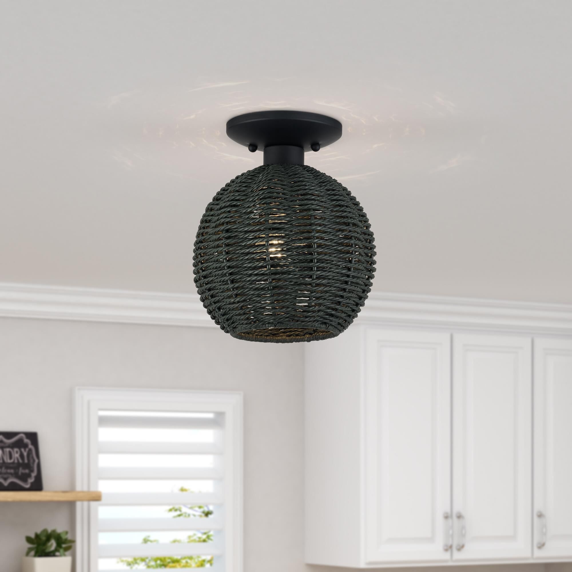 Deluna 8 Inch Semi Flush Mount by Livex Lighting