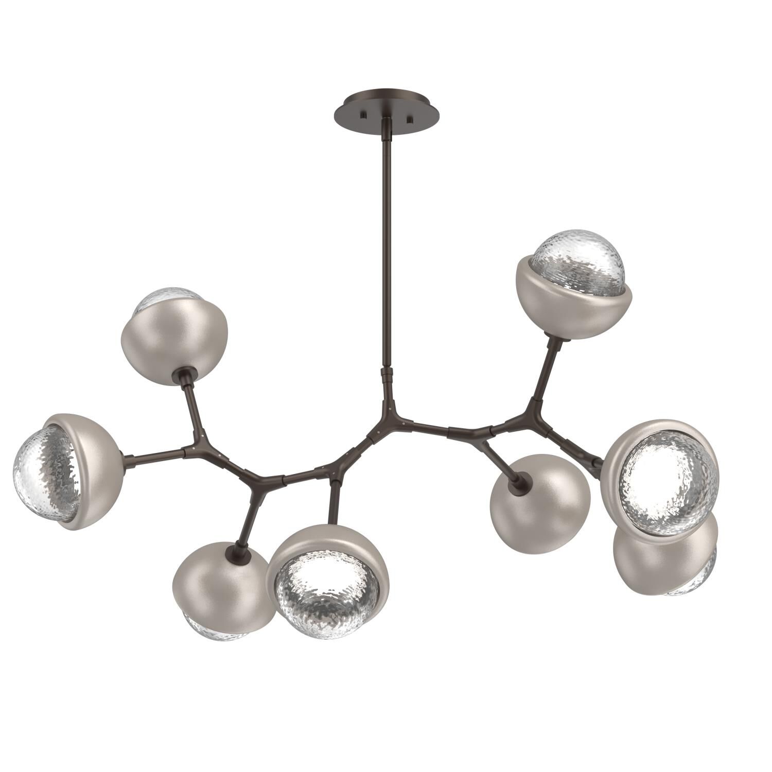 Levi Wilson Cabochon 38 Inch Linear Suspension Light by Hammerton Studio