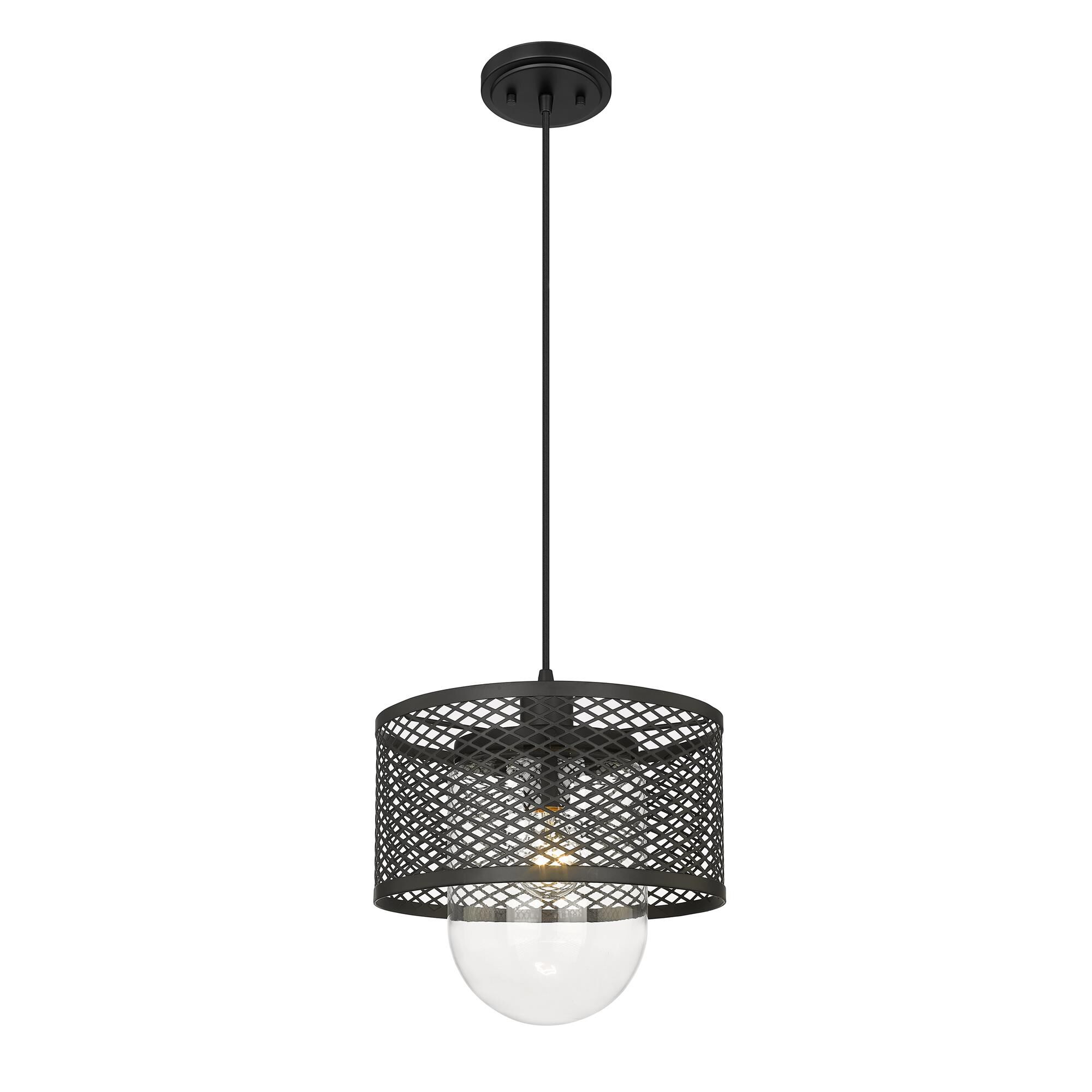 Shown in Matte Black finish and Clear glass