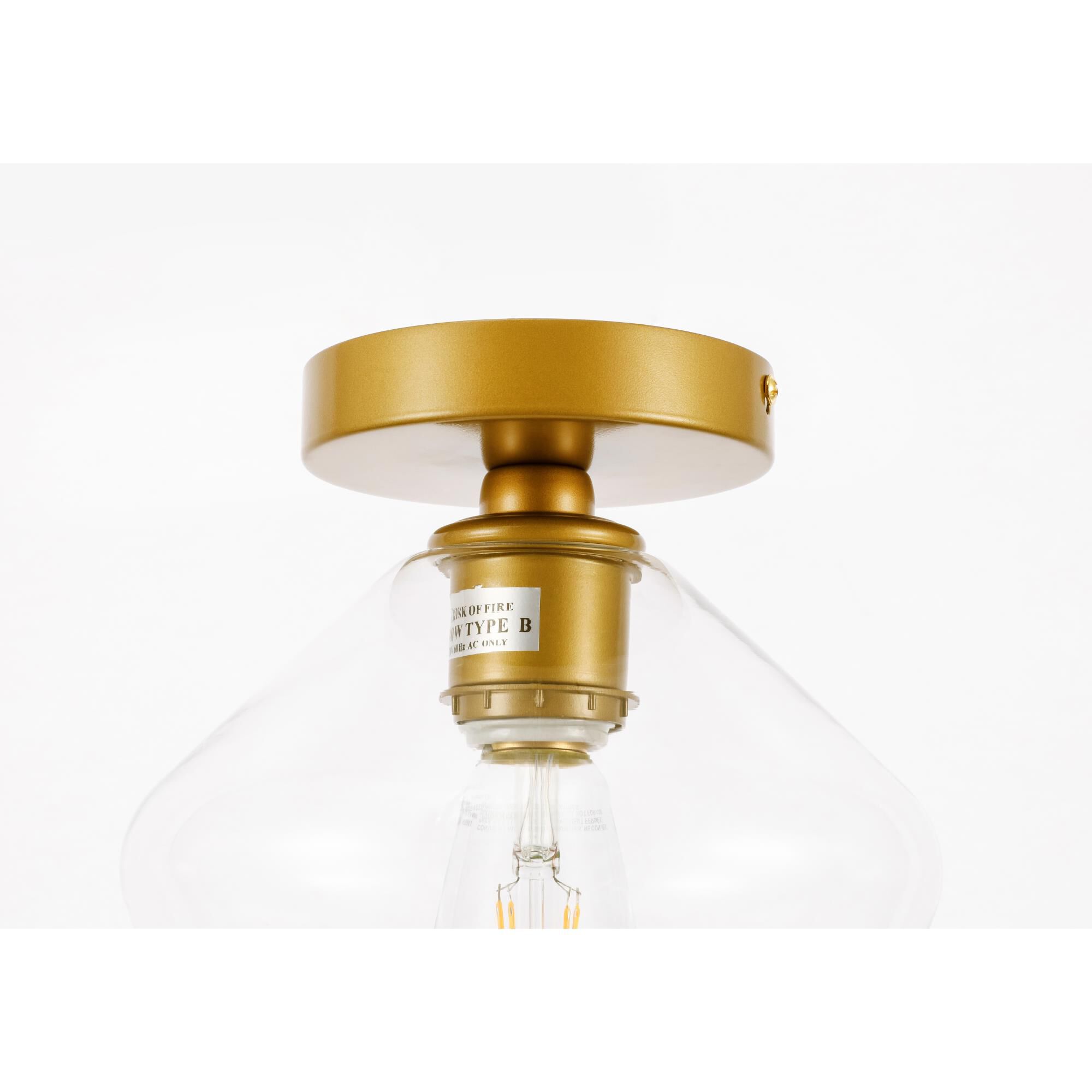 Gene 8 Inch Semi Flush Mount by Elegant Lighting