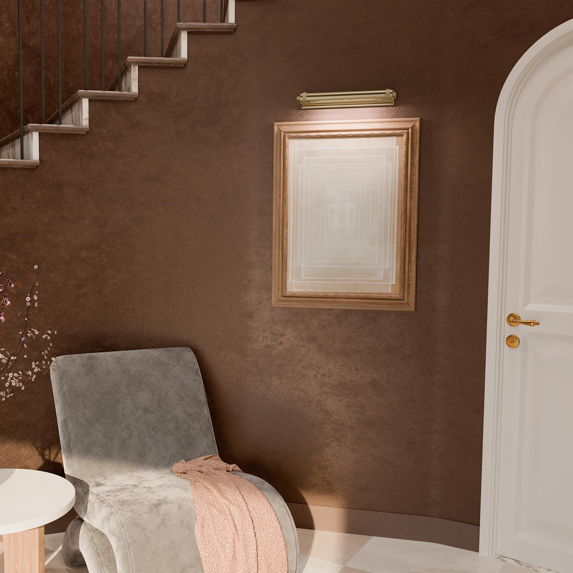 Shown in Champagne Bronze finish and Metal shade