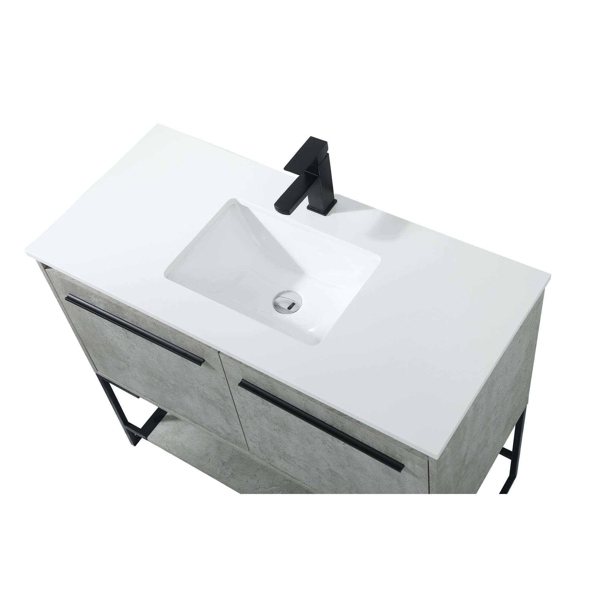 Shown in Concrete Grey finish