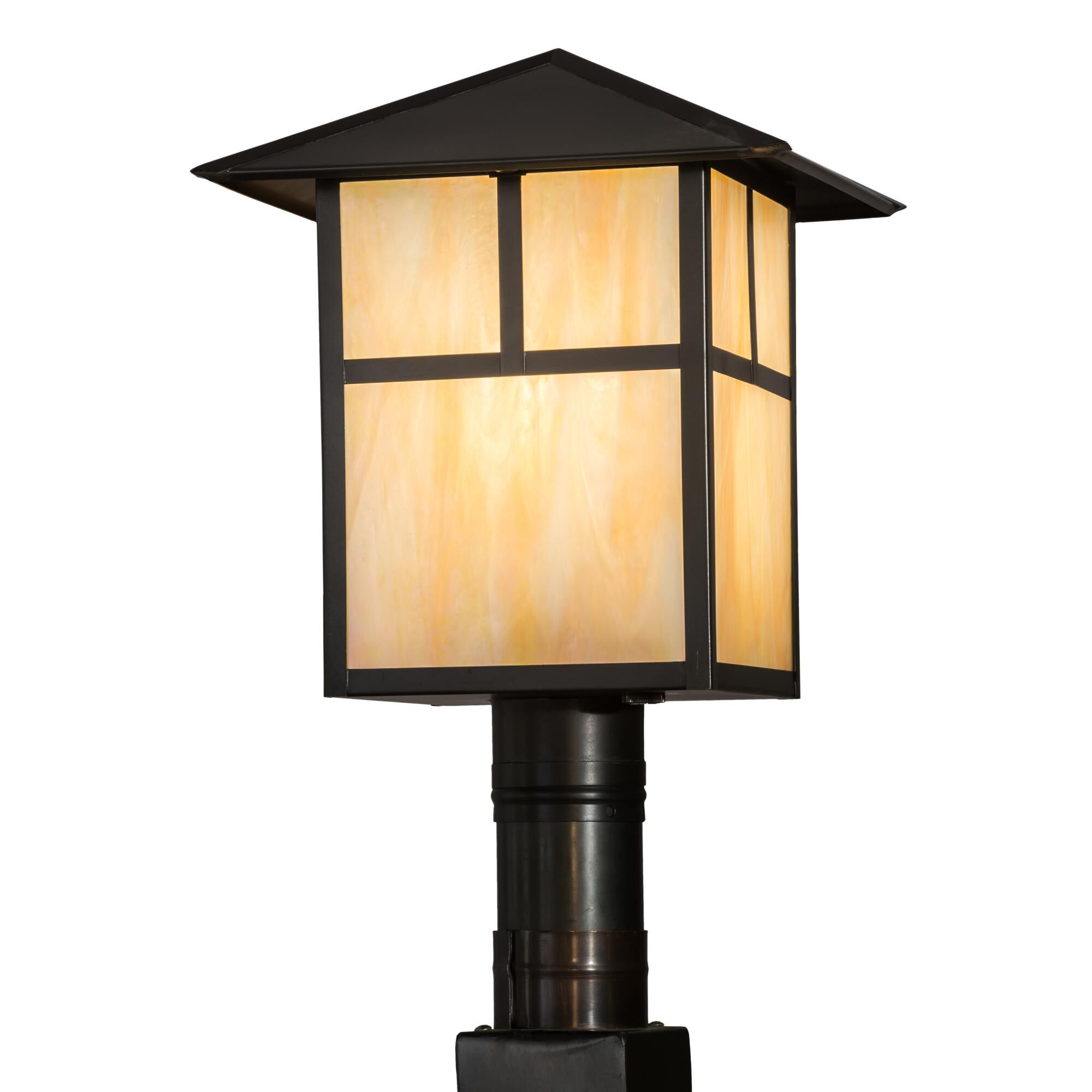 16 Inch Tall 1 Light Outdoor Post Lamp by Meyda Lighting
