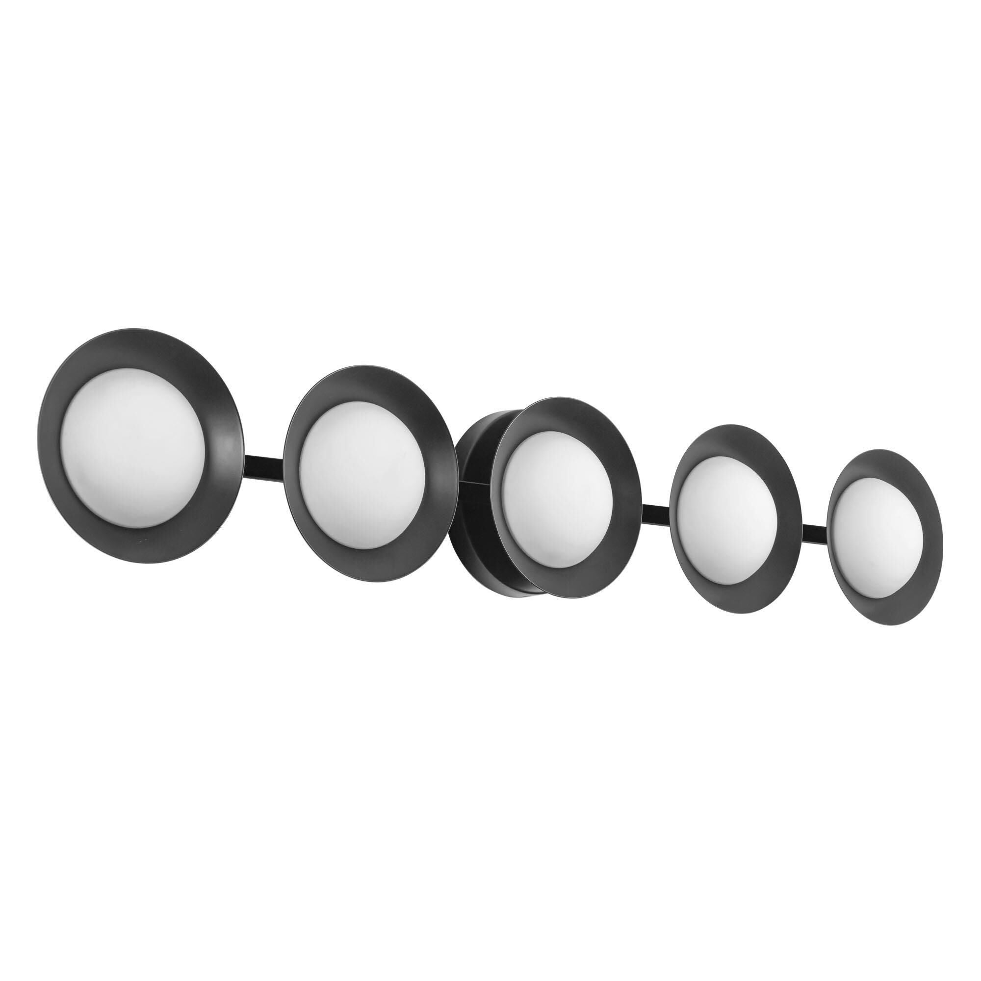 Shown in Black finish and Opal glass