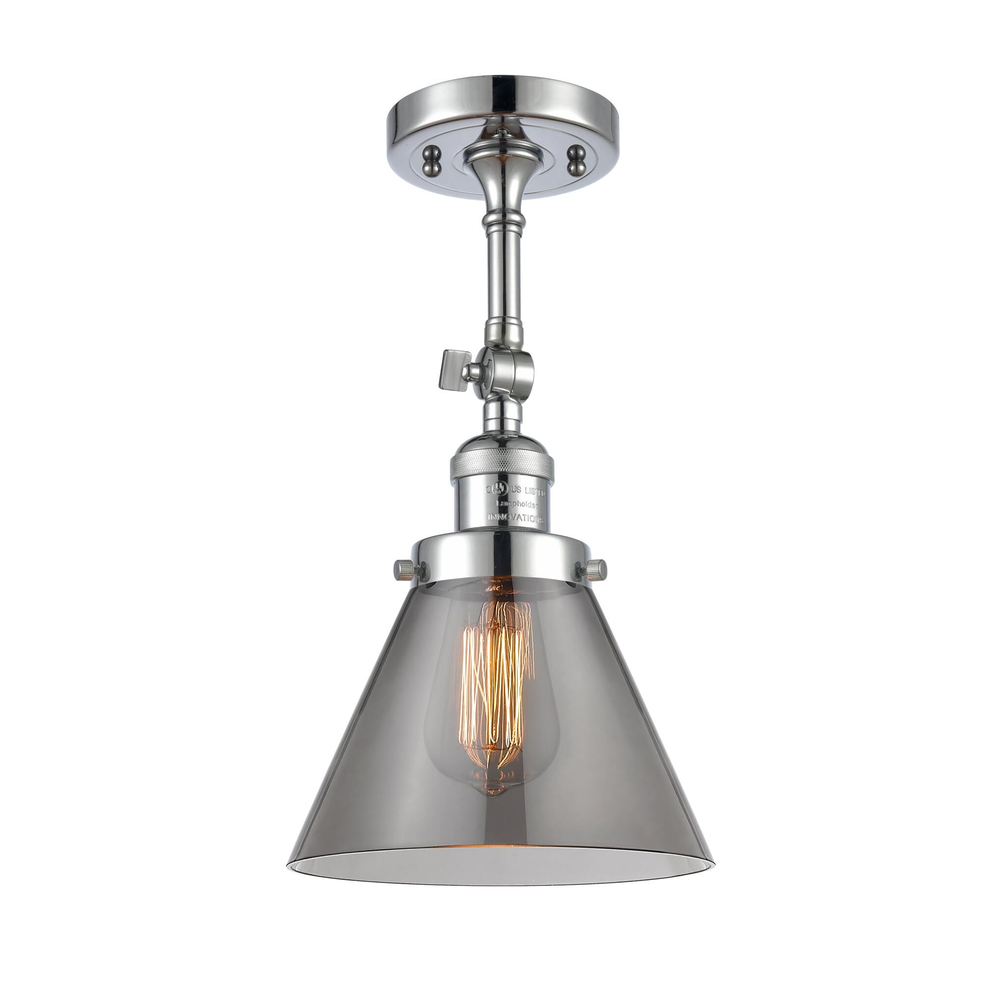 Bruno Marashlian Large Cone 7 Inch 1 Light Semi Flush Mount by Innovations Lighting