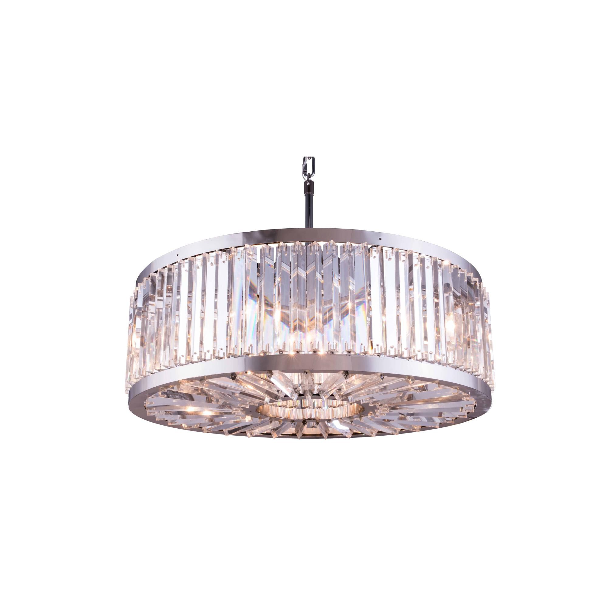 Shown in Polished Nickel finish and Royal Cut crystal and Clear accent