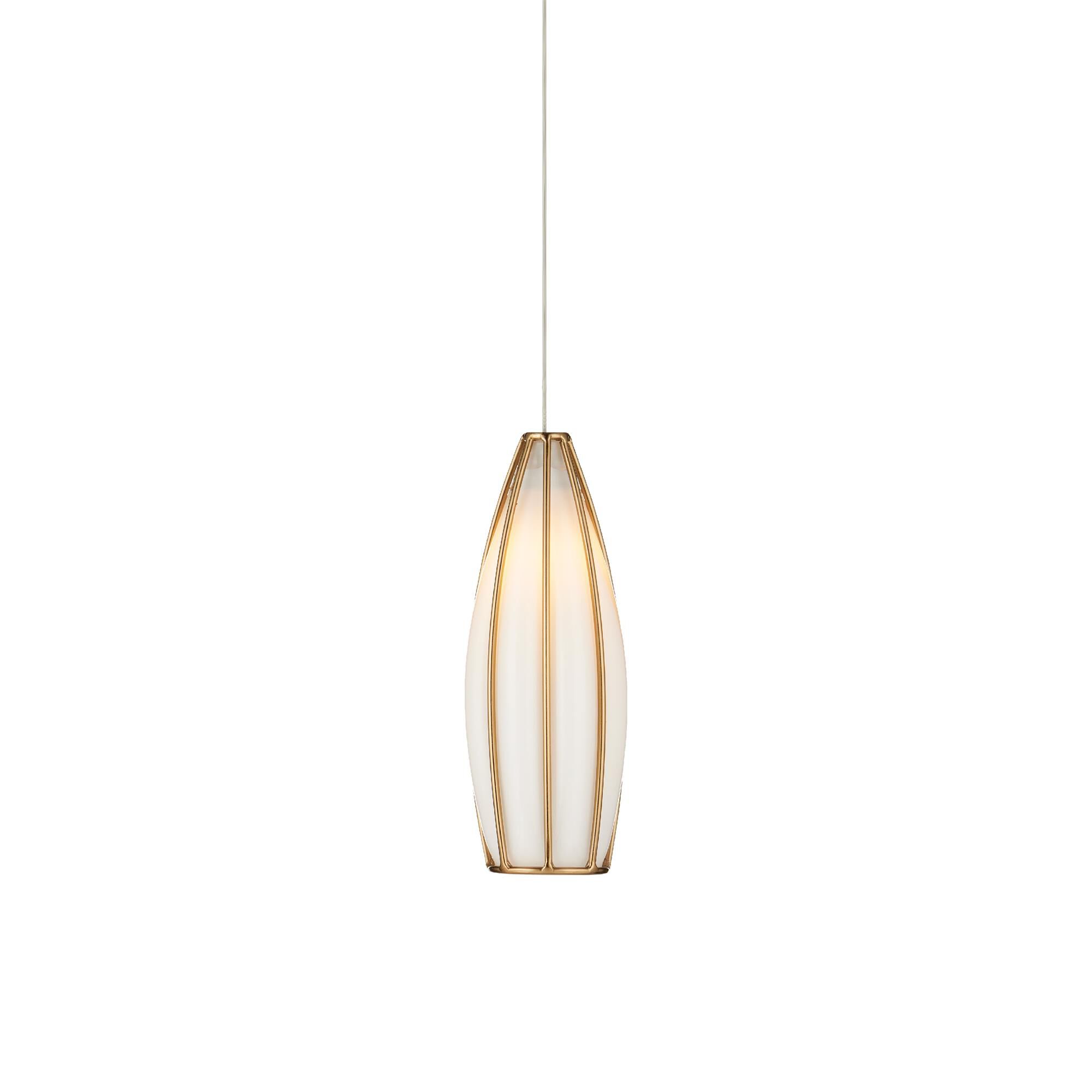 Shown in White and Antique Brass finish