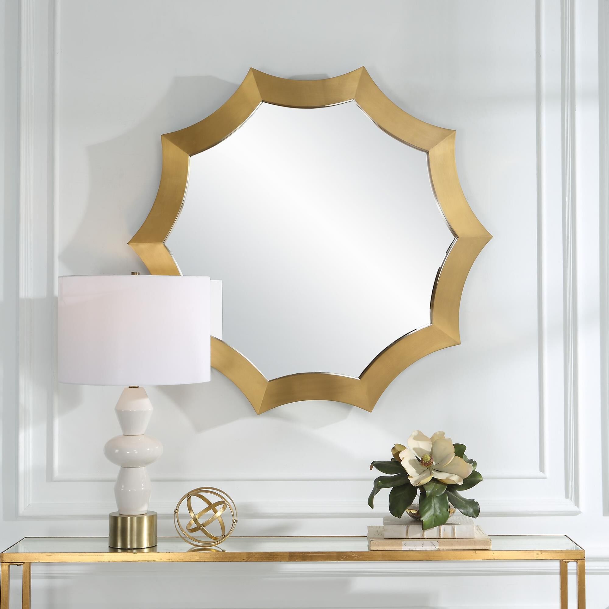 Shown in Brushed Brass finish
