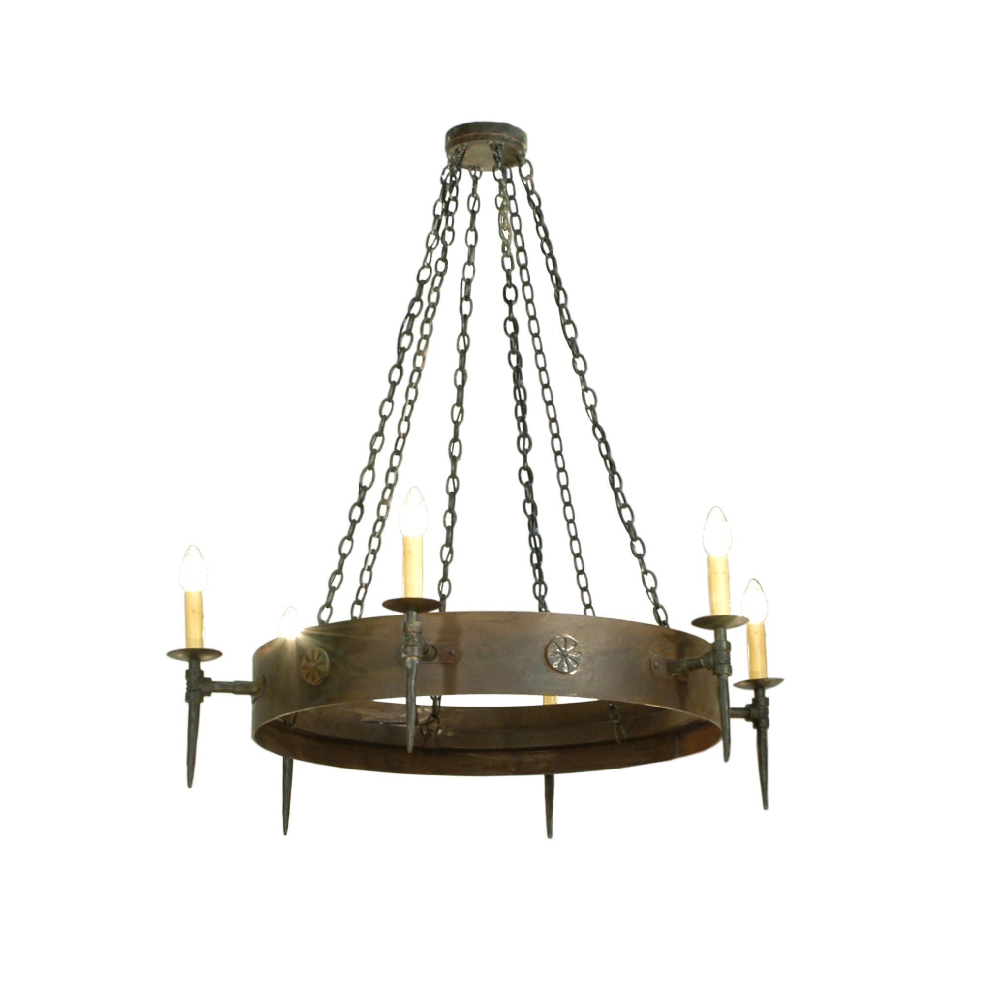 Warwick 47 Inch 6 Light Chandelier by Meyda Lighting