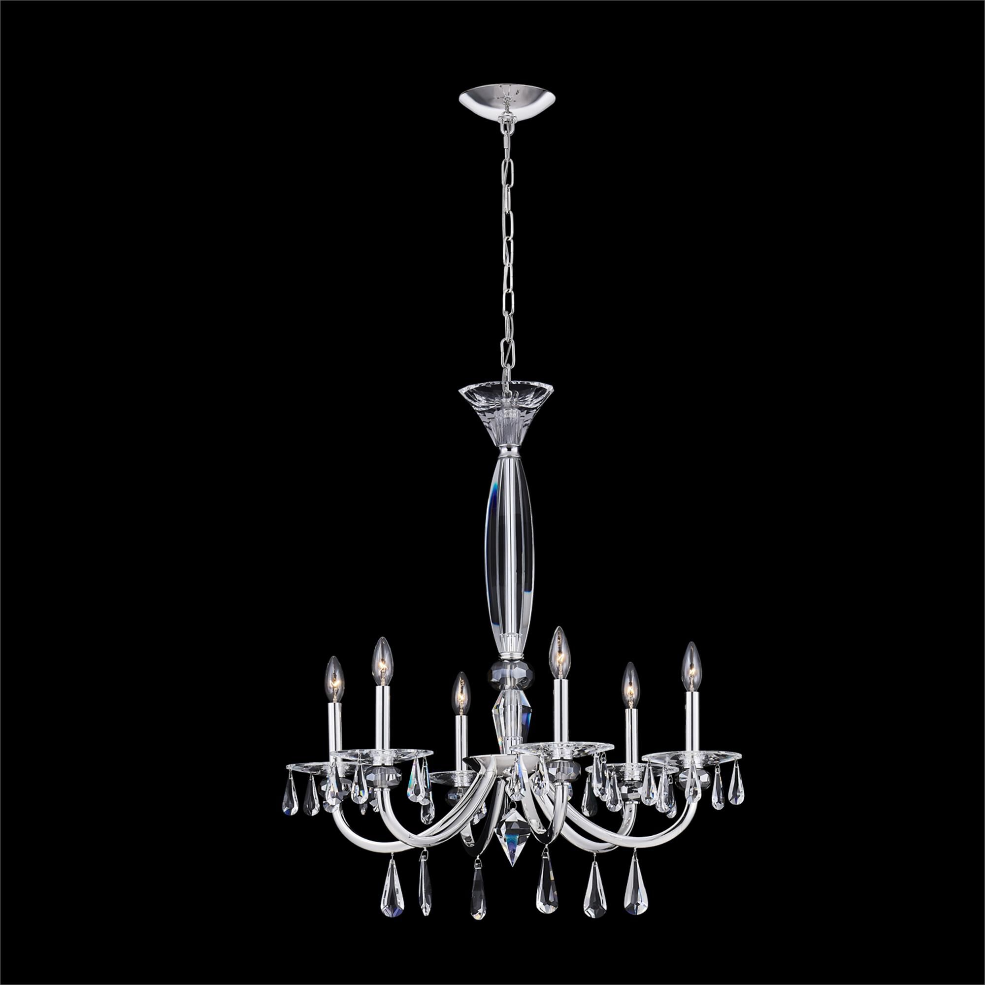 Shown in Polished Silver finish and Firenze Clear crystal and 0.0 glass and 0.0 shade