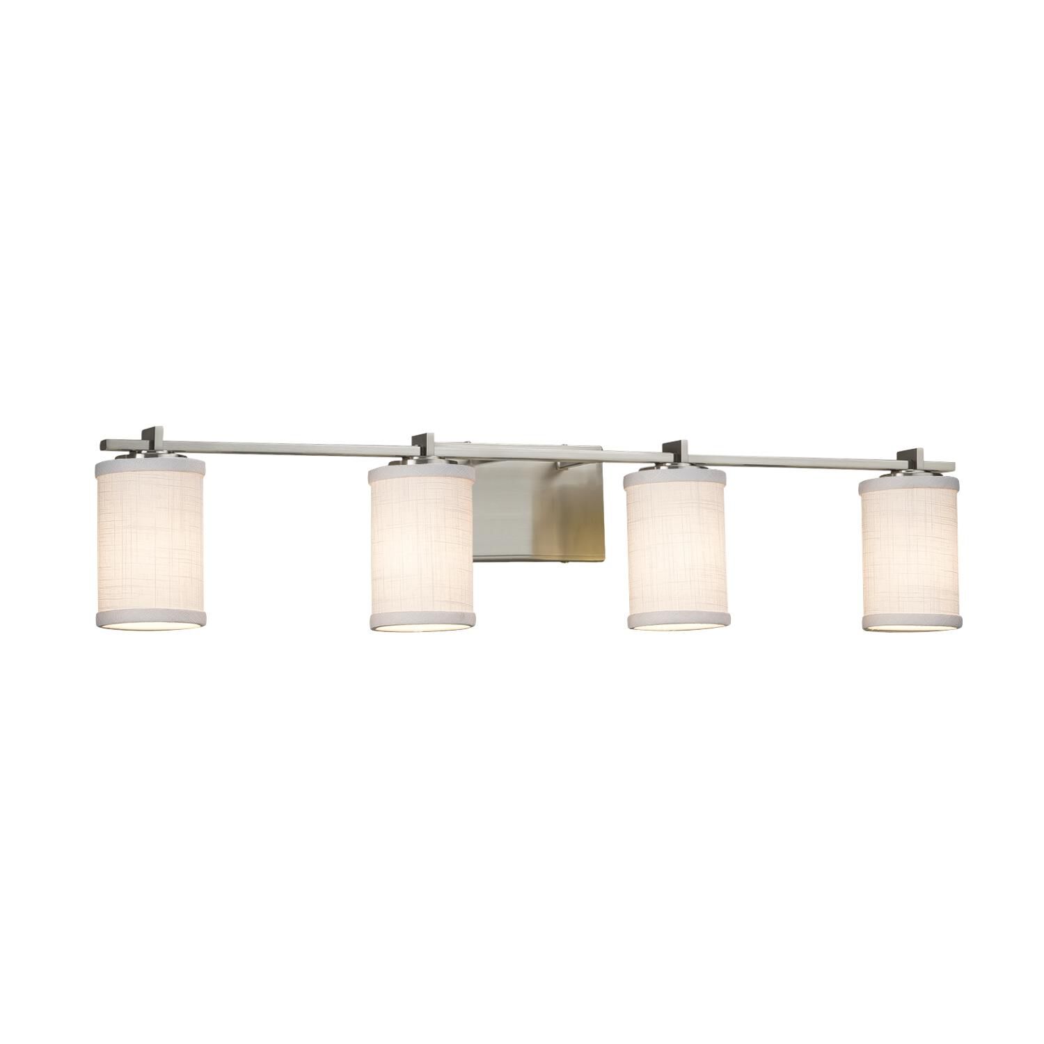 Textile 34 Inch 4 Light Bath Vanity Light by Justice Design Group