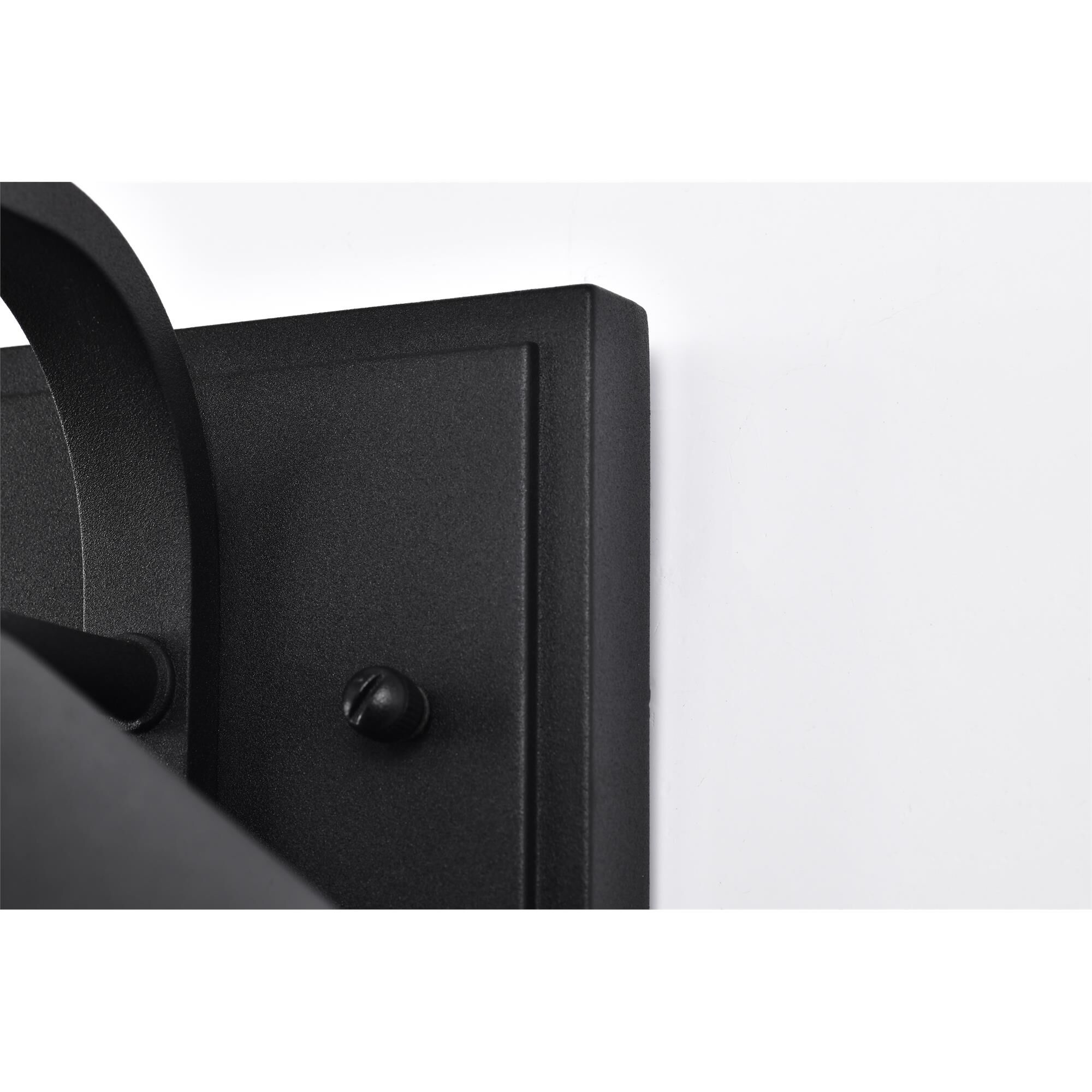 Shown in Black finish and Clear Seeded glass