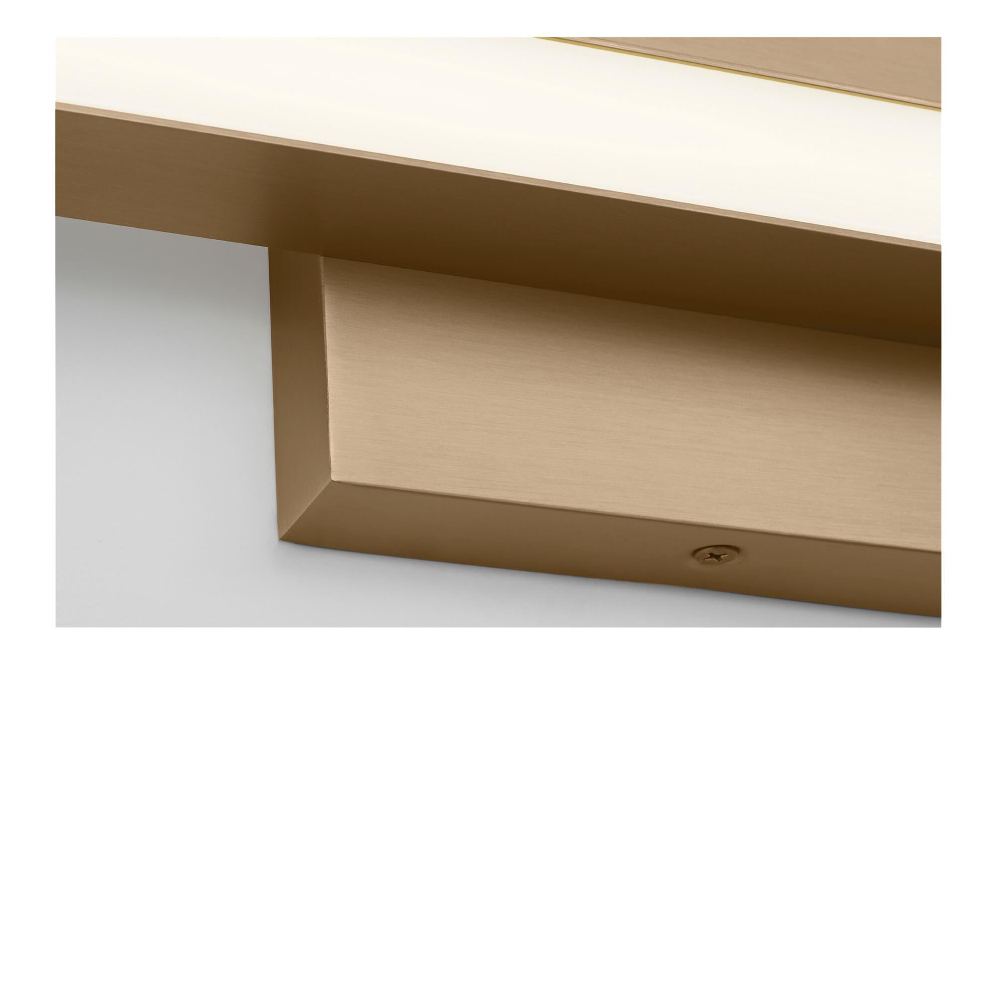 Shown in Satin Brass finish and White Polycarbonate shade
