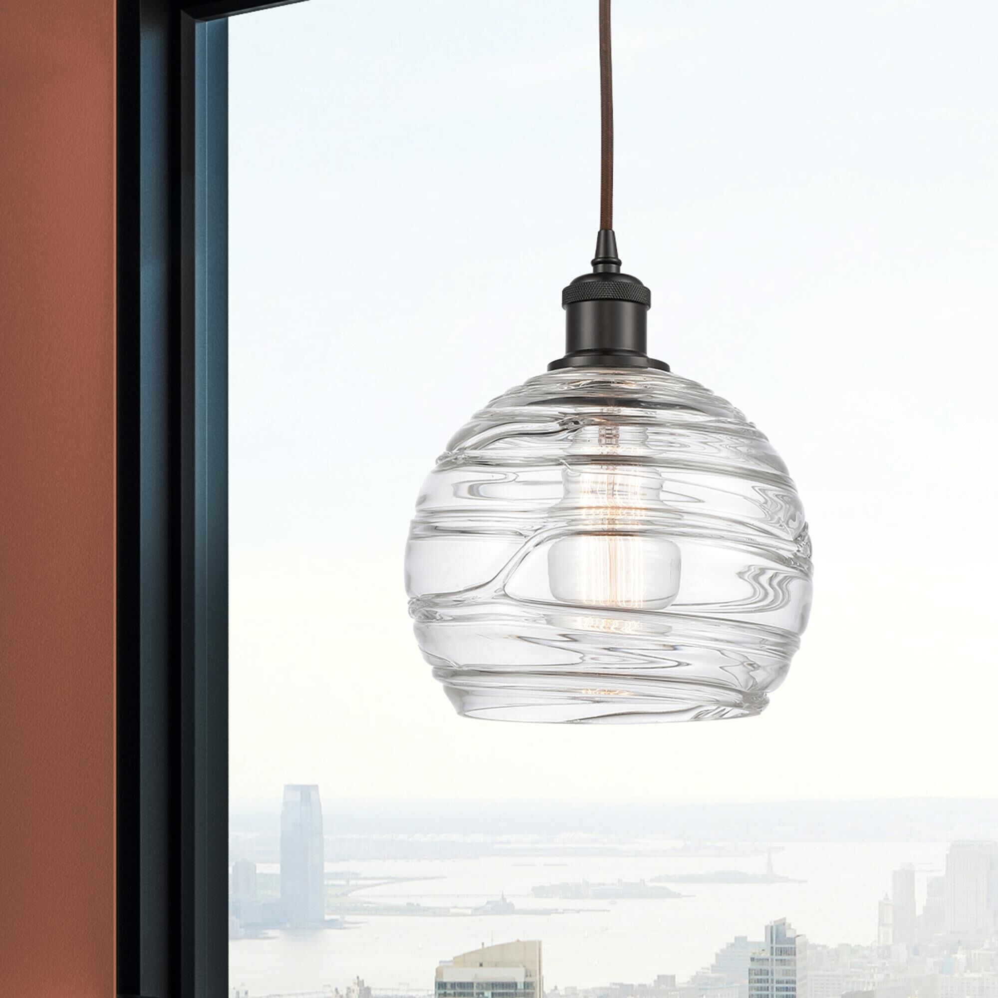 Bruno Marashlian Athens Deco Swirl 8 Inch Mini Pendant by Innovations Lighting