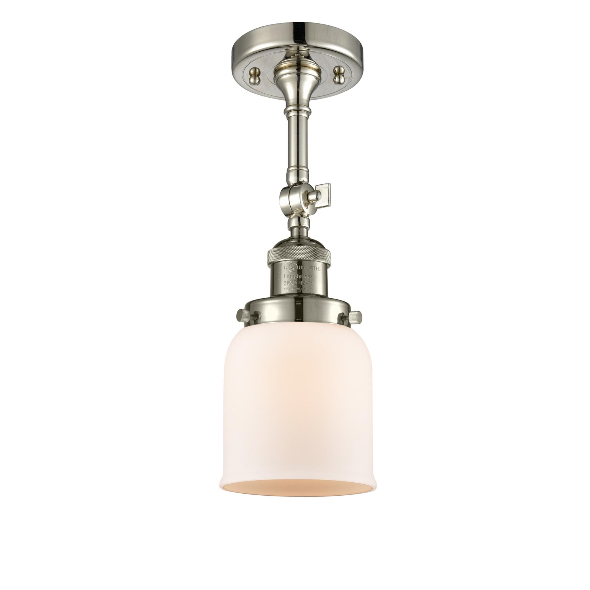 Shown in Polished Nickel finish and Frosted glass and None accent