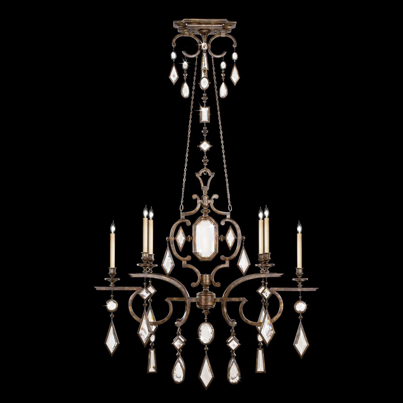 Shown in Bronze finish and True crystal and False glass