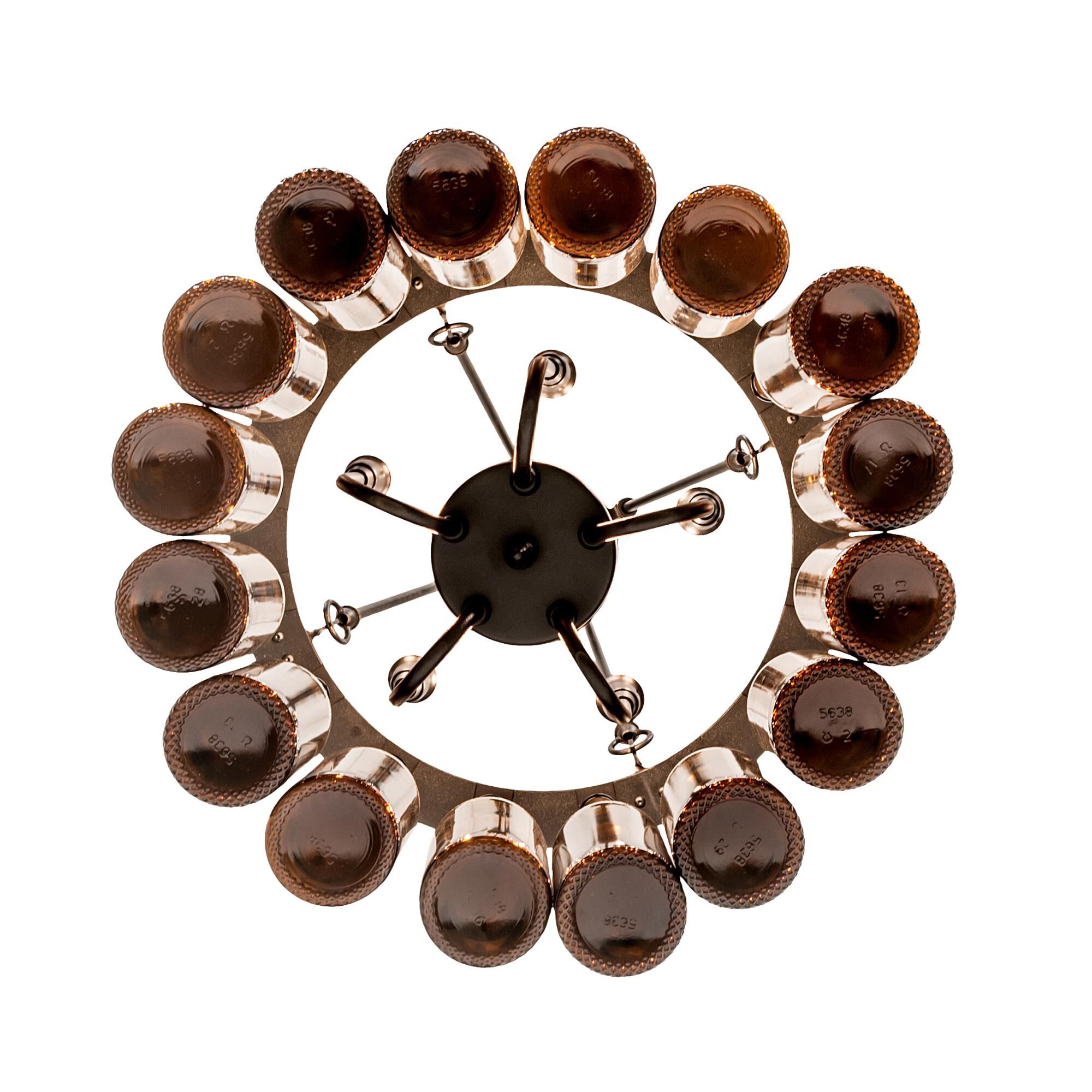 Shown with Amber /Acrylic;Black Metal Finish glass