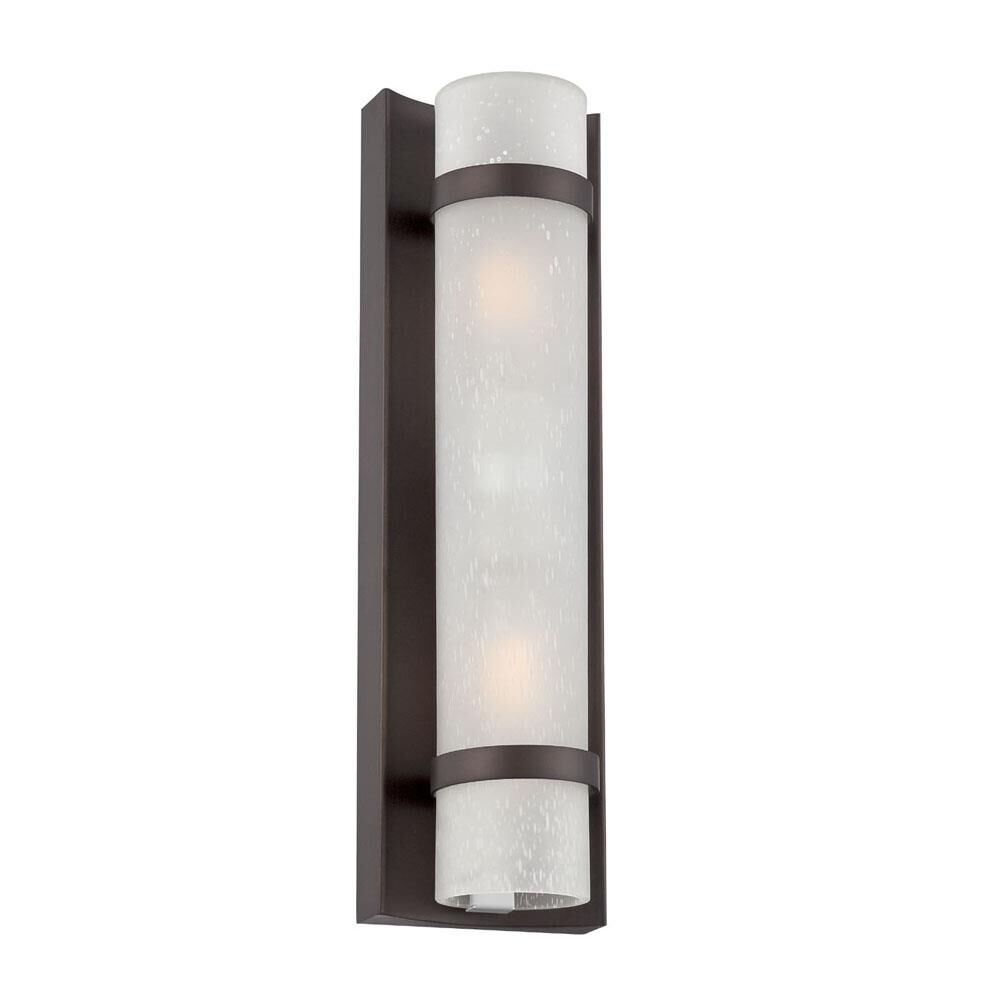 Shown in Architectural Bronze finish and Frosted glass and Frosted Cylindrical Glass shade