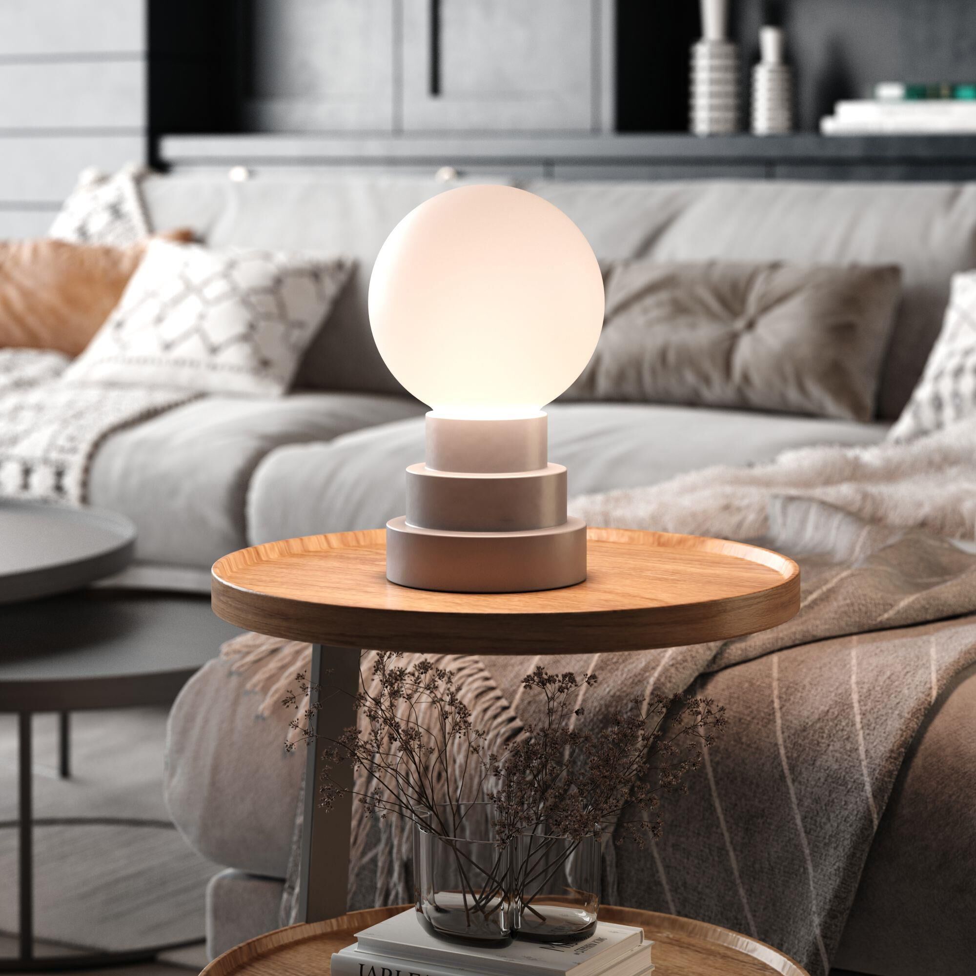 Kibun Globe 14 Inch Table Lamp by Bulbrite
