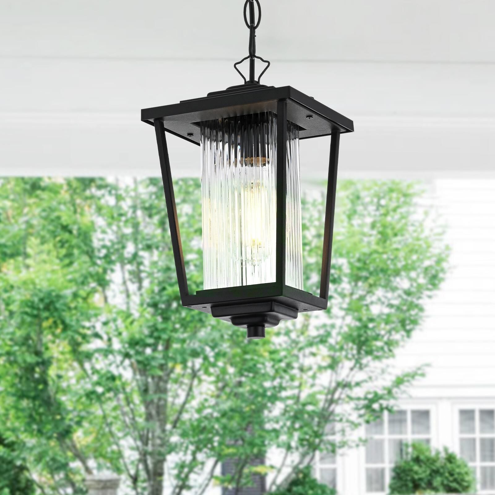 York 7 Inch Outdoor Hanging Lantern by Elegant Lighting