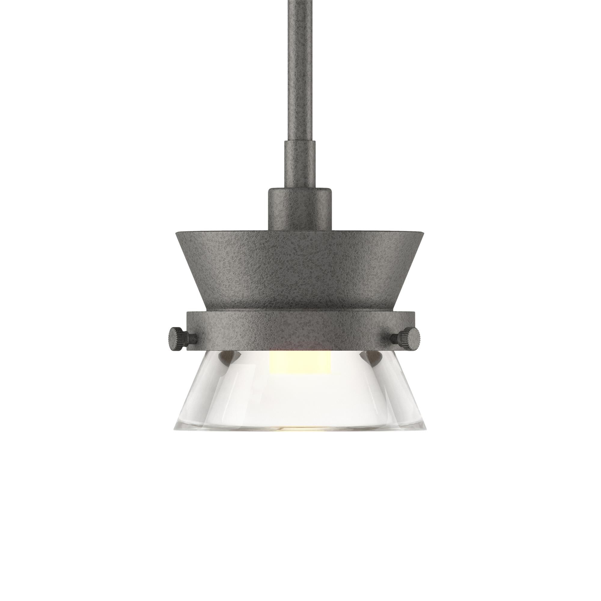 Shown in Natural Iron finish and Clear glass