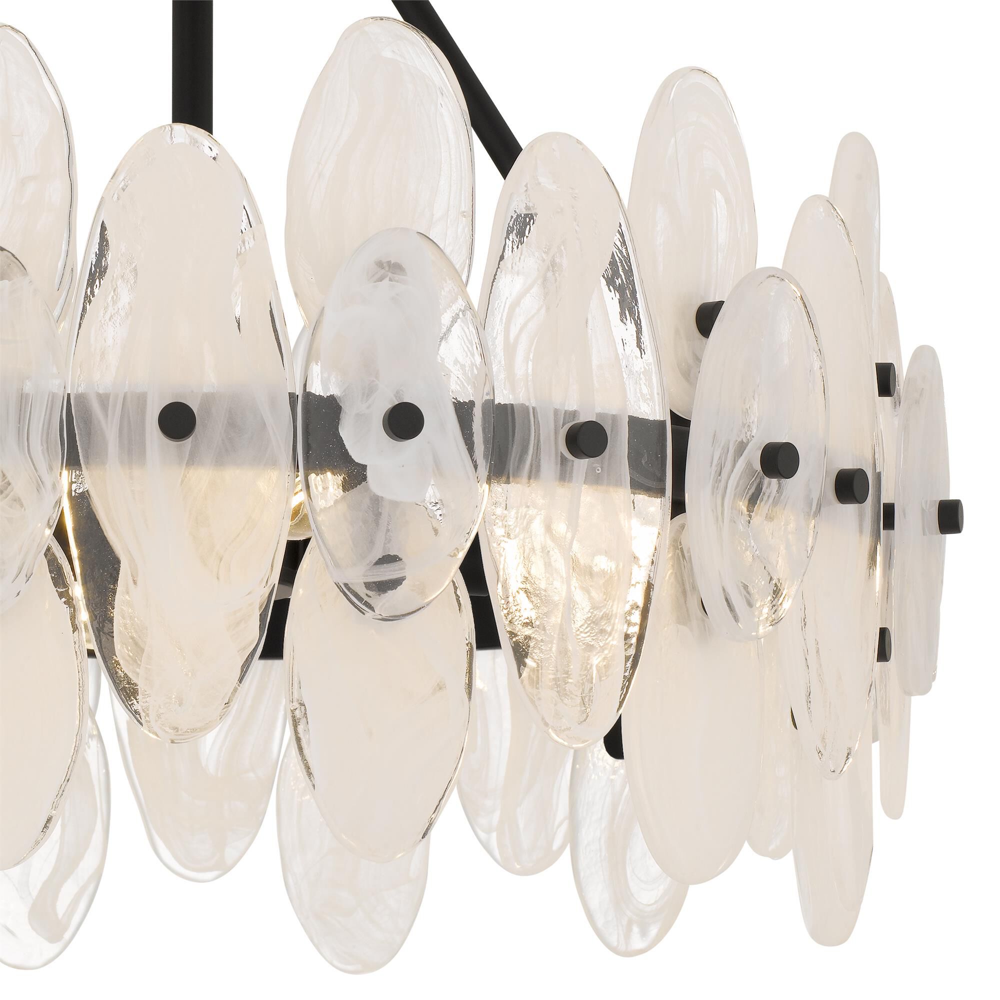 Shown in Matte Black finish and Glass shade