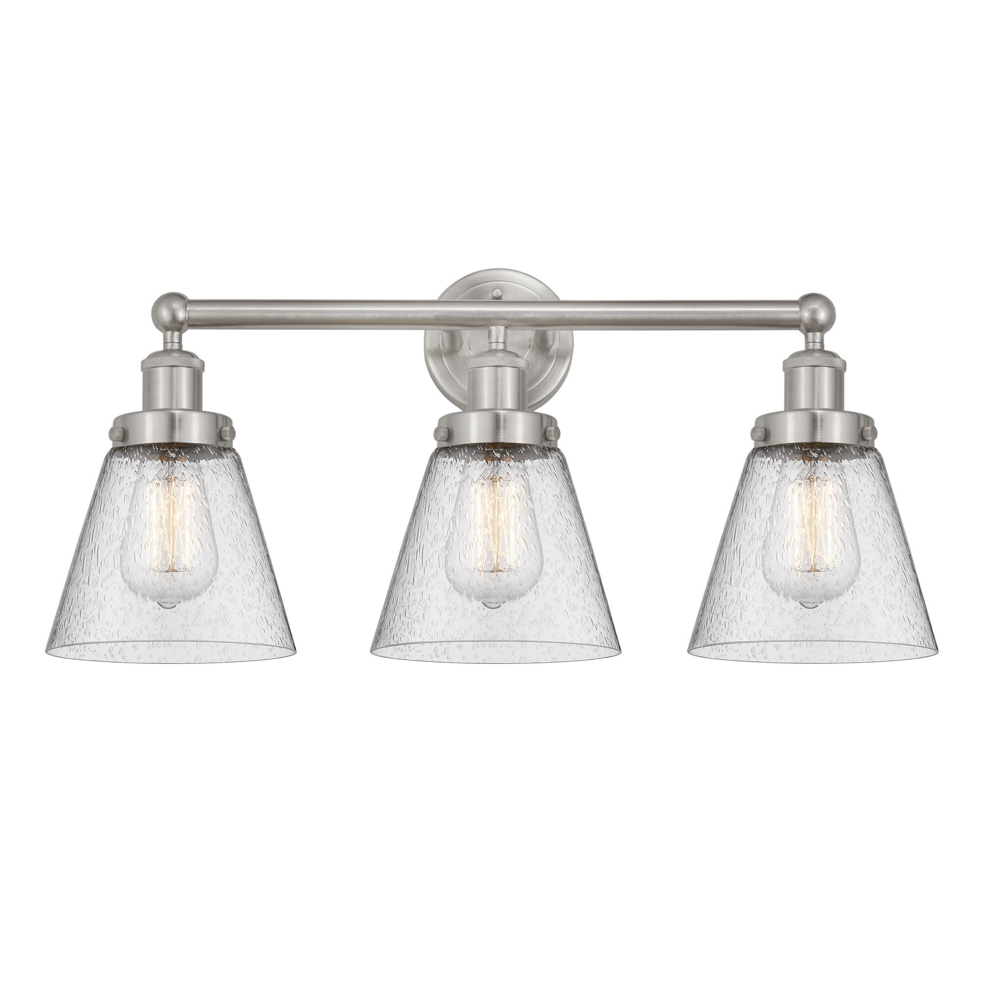 Shown in Brushed Satin Nickel, Mercury finish and Mercury glass and Mercury Glass shade