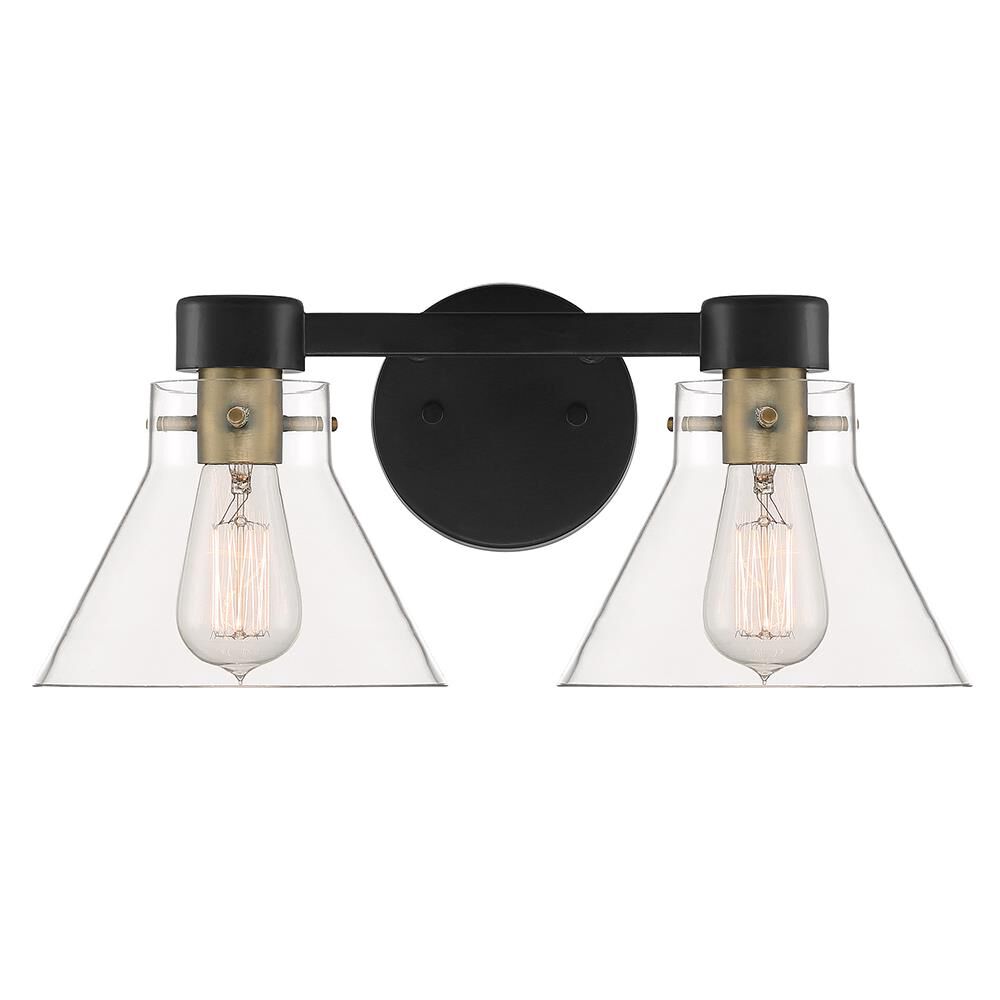 Shown in Matte Black finish and Clear glass