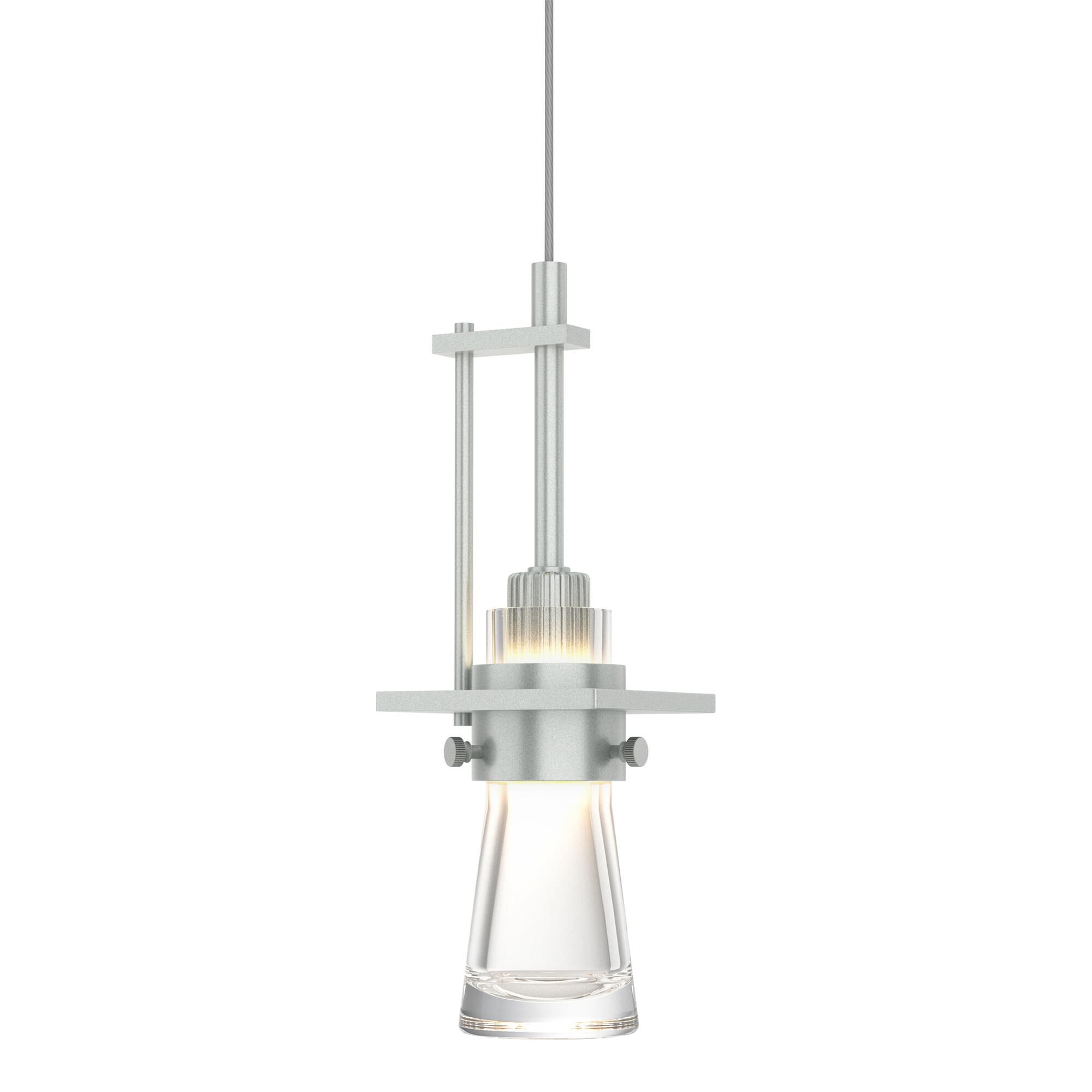 Shown in Vintage Platinum finish and Clear glass