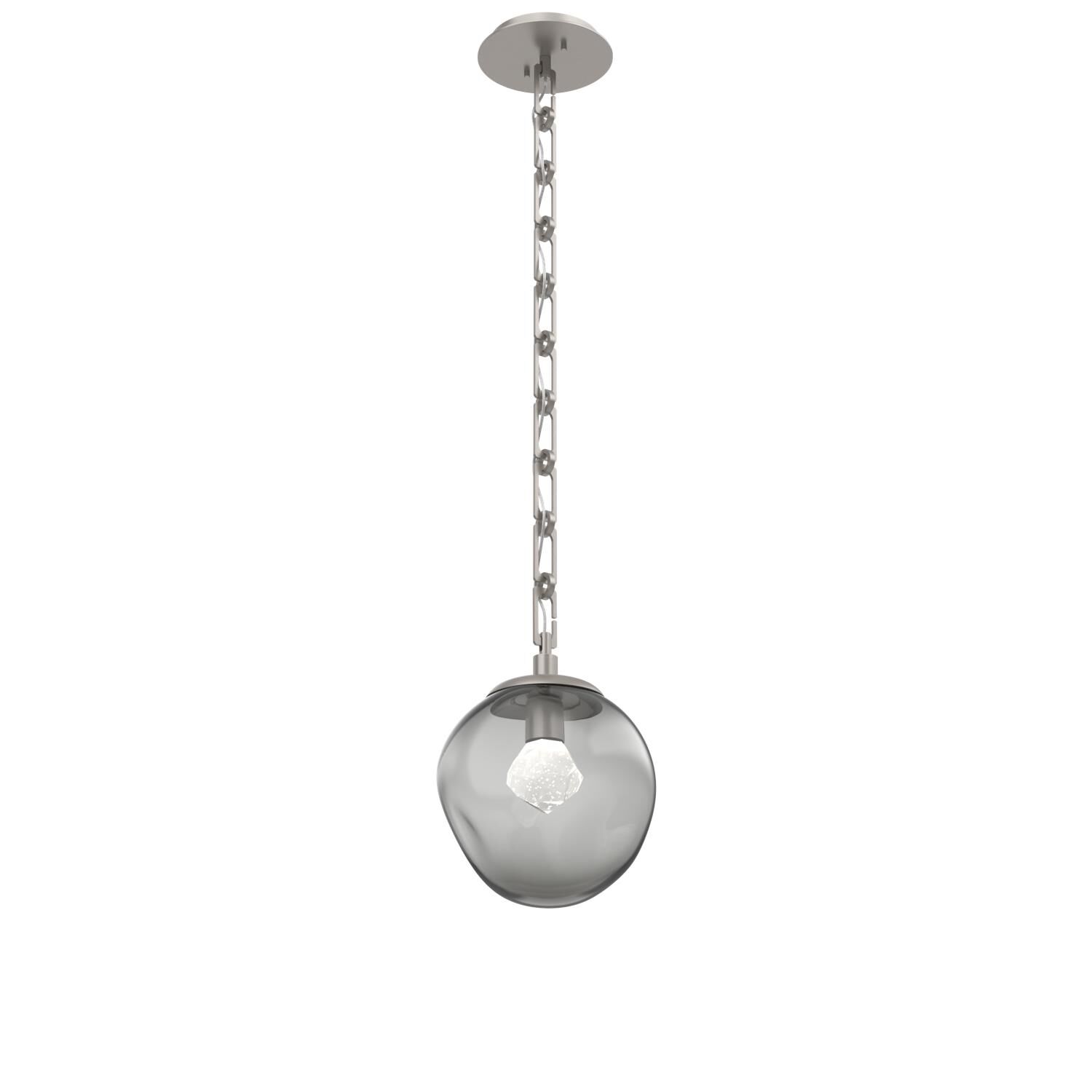 Shown in Beige Silver finish and Smoke with Faceted Gem glass