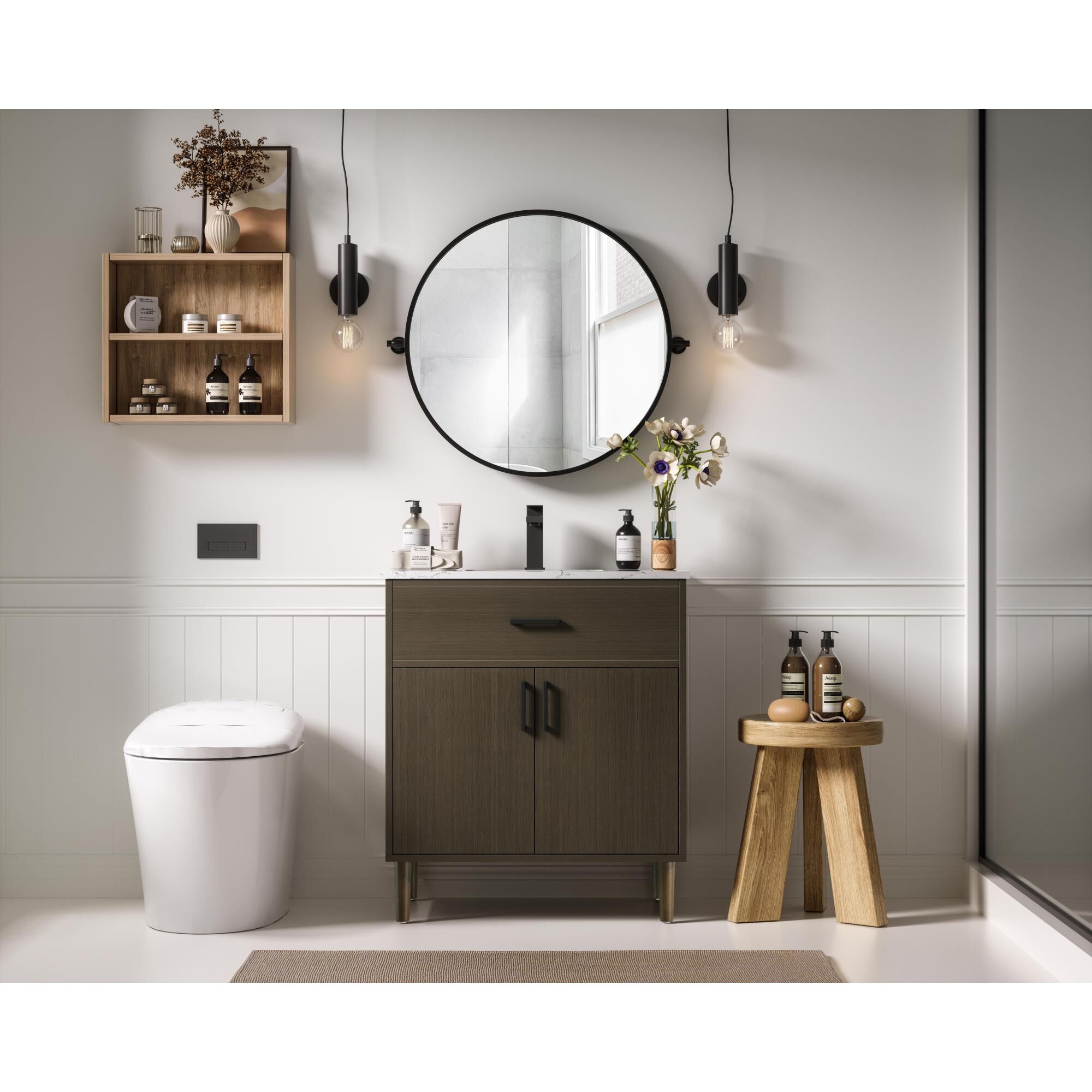 Shown in Mocha Brown finish