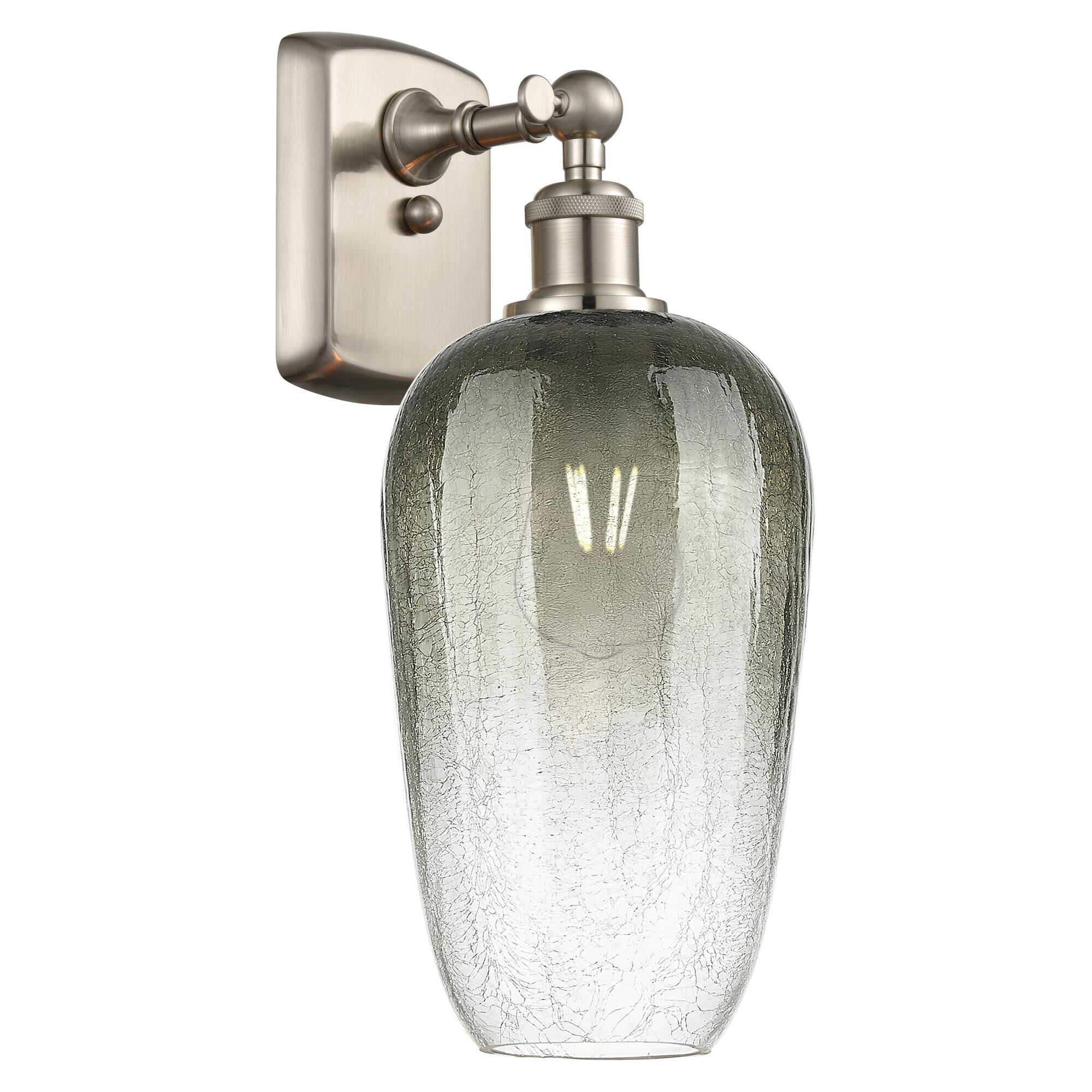 Shown in Brushed Satin Nickel finish and Slate glass