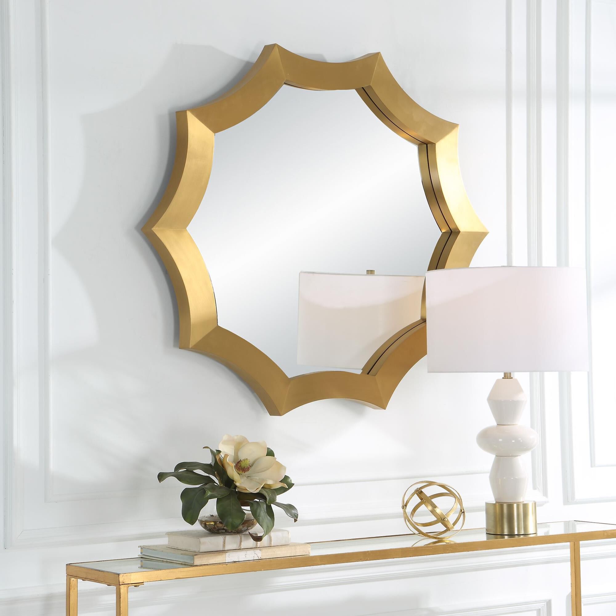 Shown in Brushed Brass finish