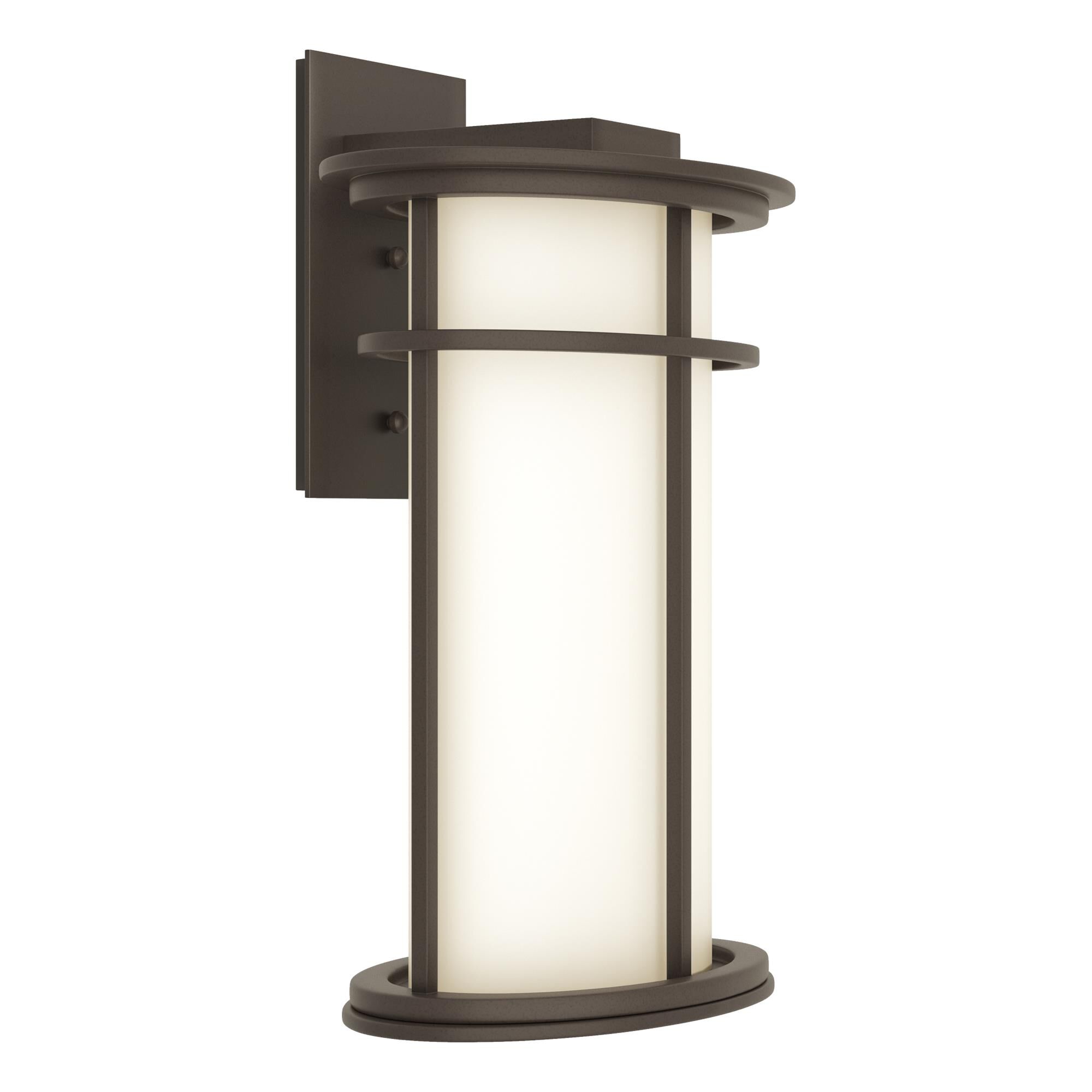 Shown in Coastal Dark Smoke finish and Opal  glass