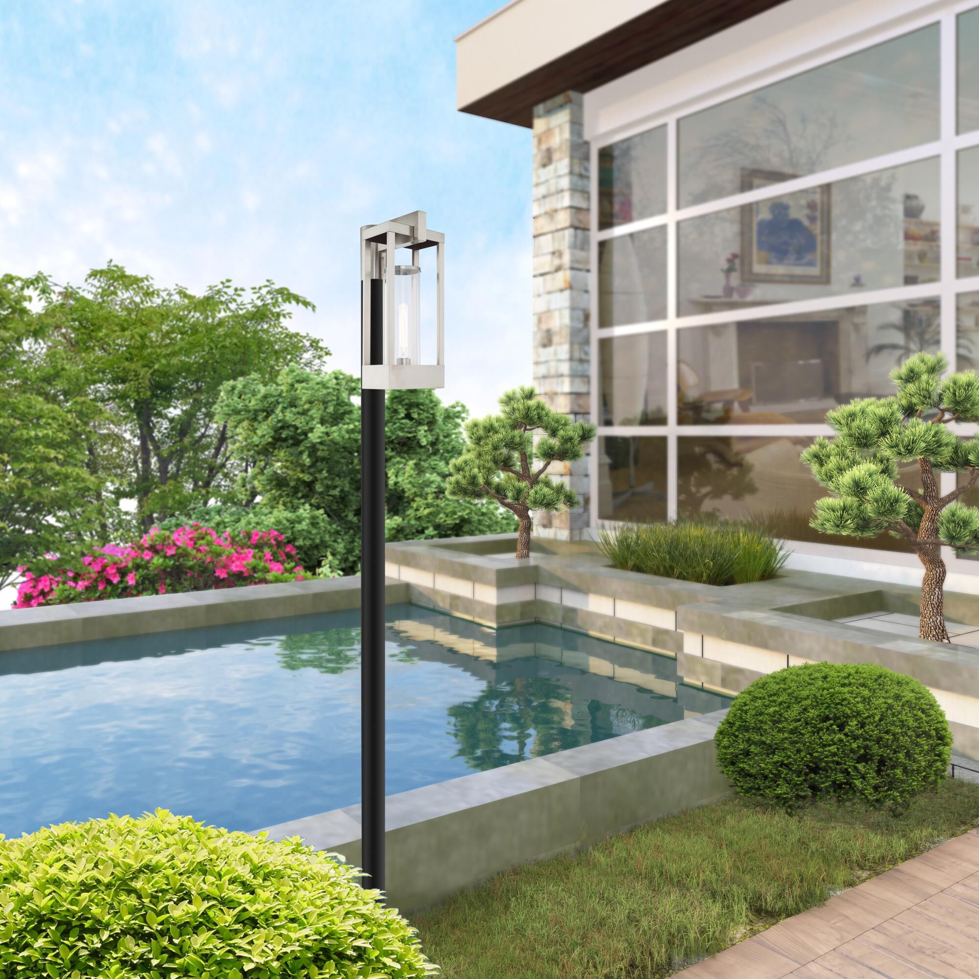 Livex Lighting Delancey 18 Inch Tall Outdoor Post Lamp